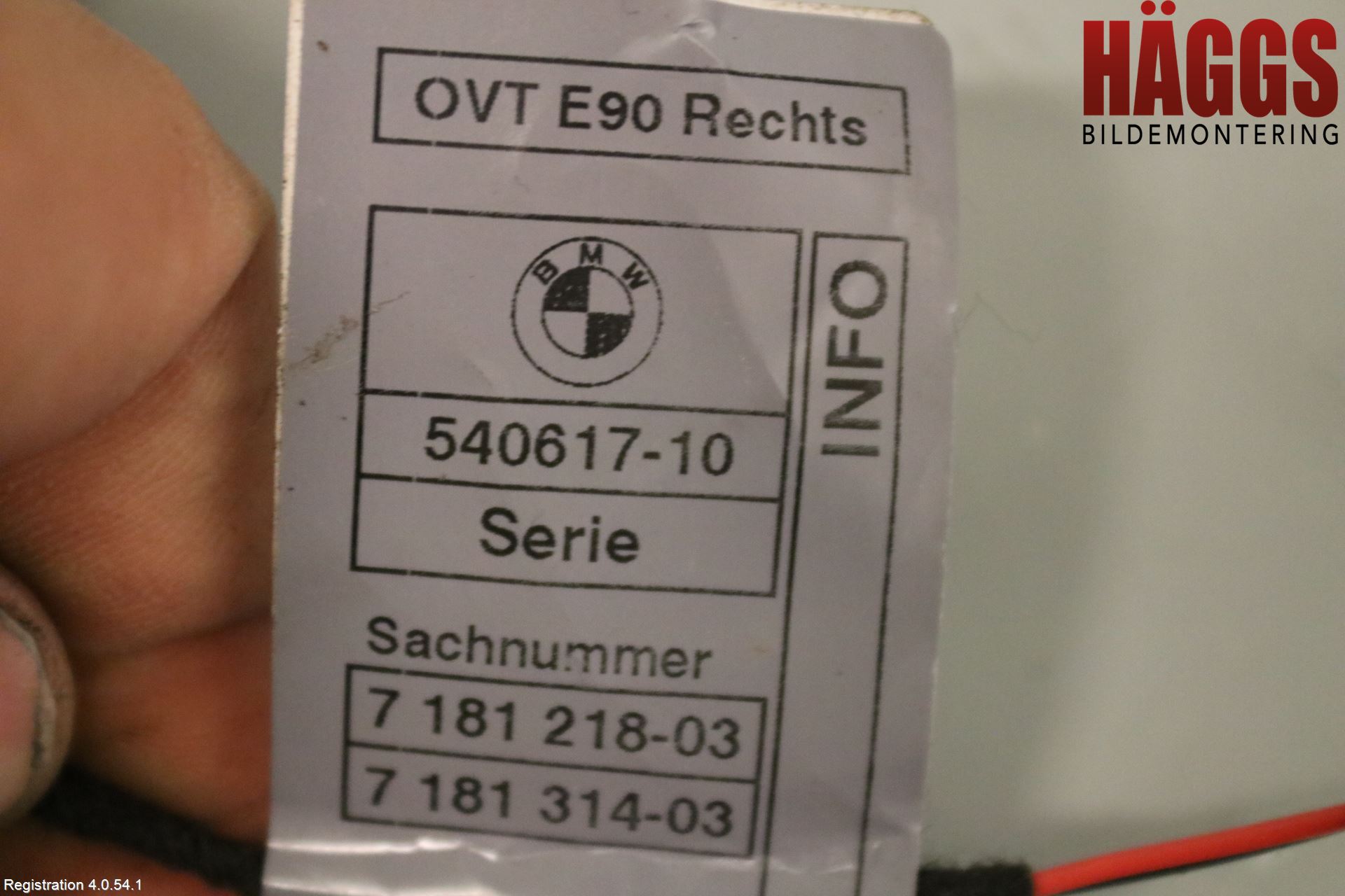 BMW 3 E90/91 SED/TOU 05-12 Dörrhandtag Yttre Hö