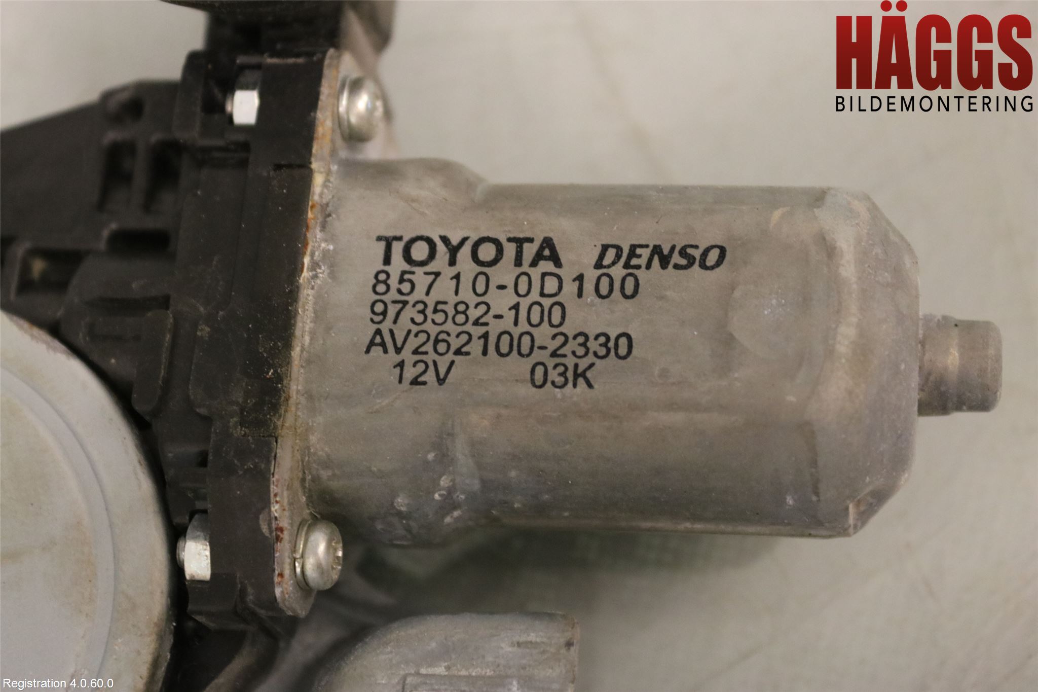 Toyota AURIS 07-09 Fönsterhissmekanism