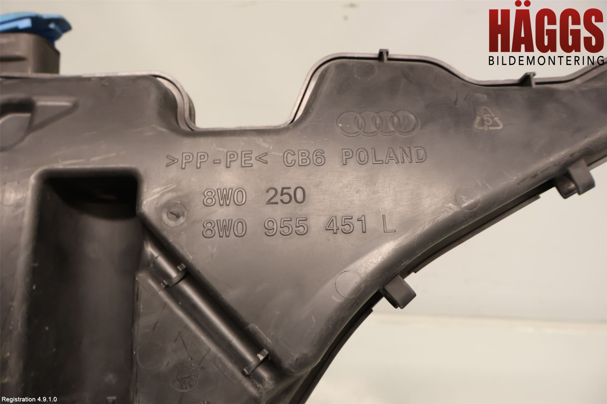 Audi A4/S4 B9 16-19 Spolartank Vindruta-Strål
