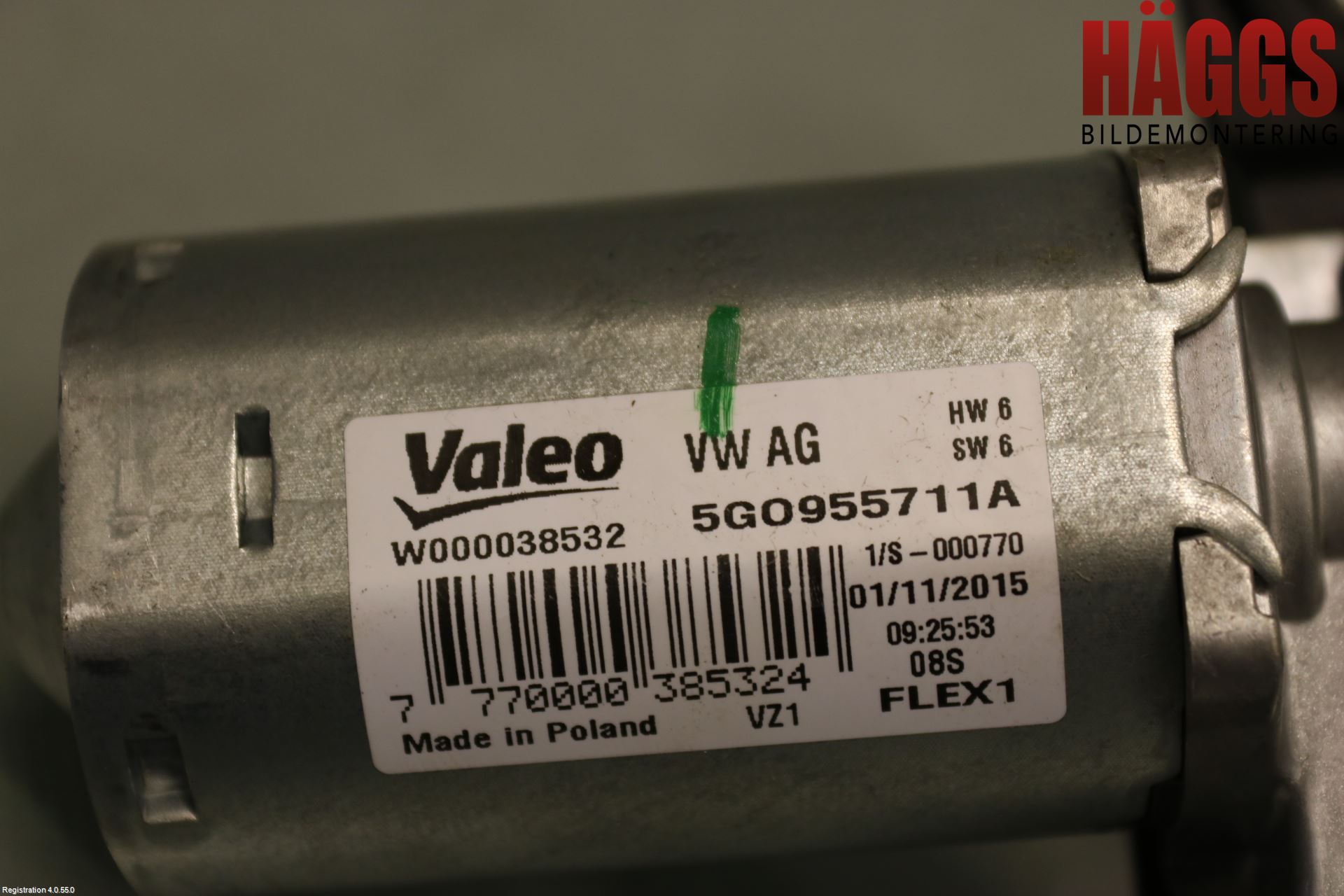 Volkswagen VW GOLF / E-GOLF VII 13-20 Torkarmotor Baklucka