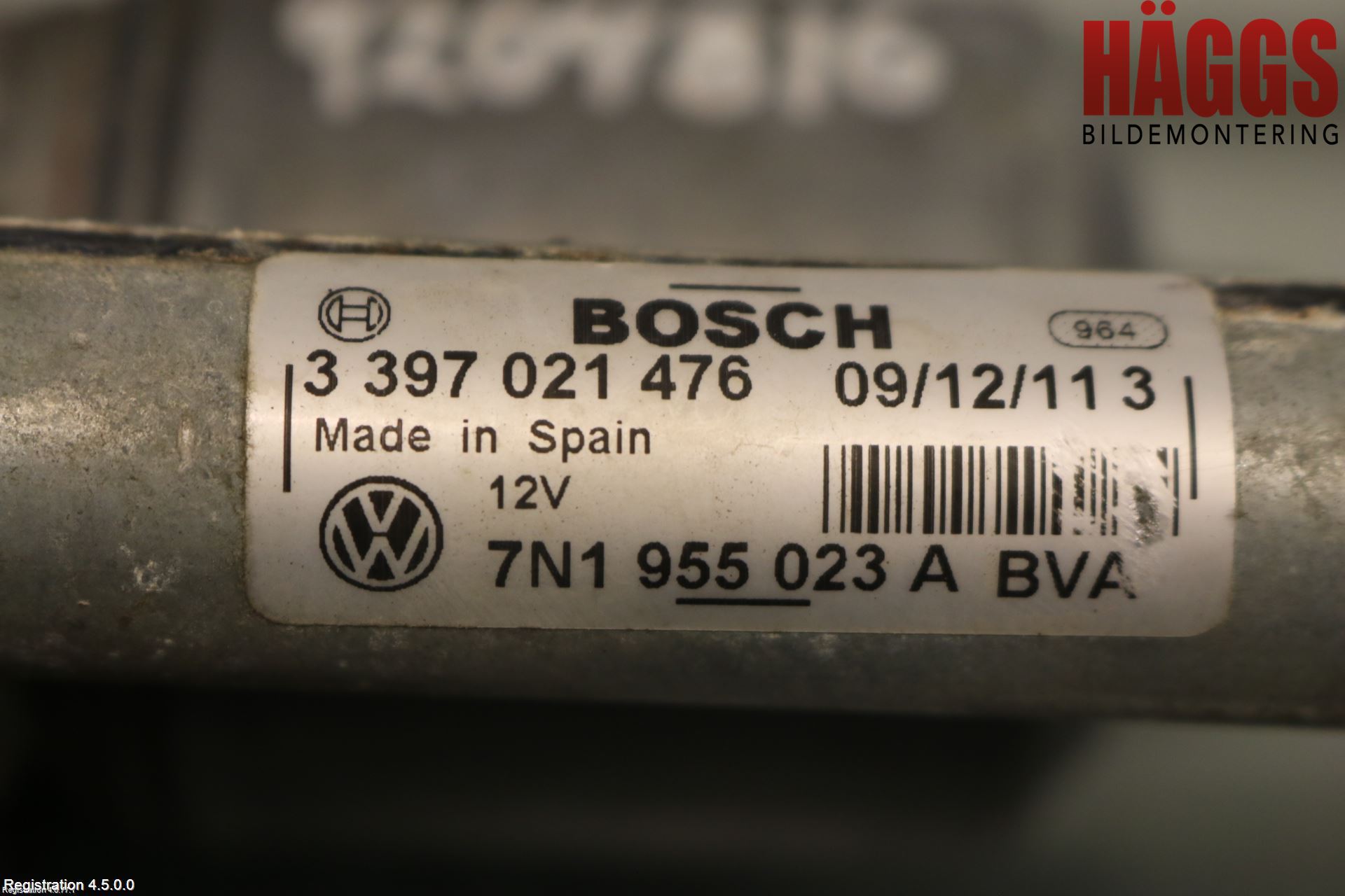 Volkswagen VW SHARAN 11- Torkarmotor Vindruta
