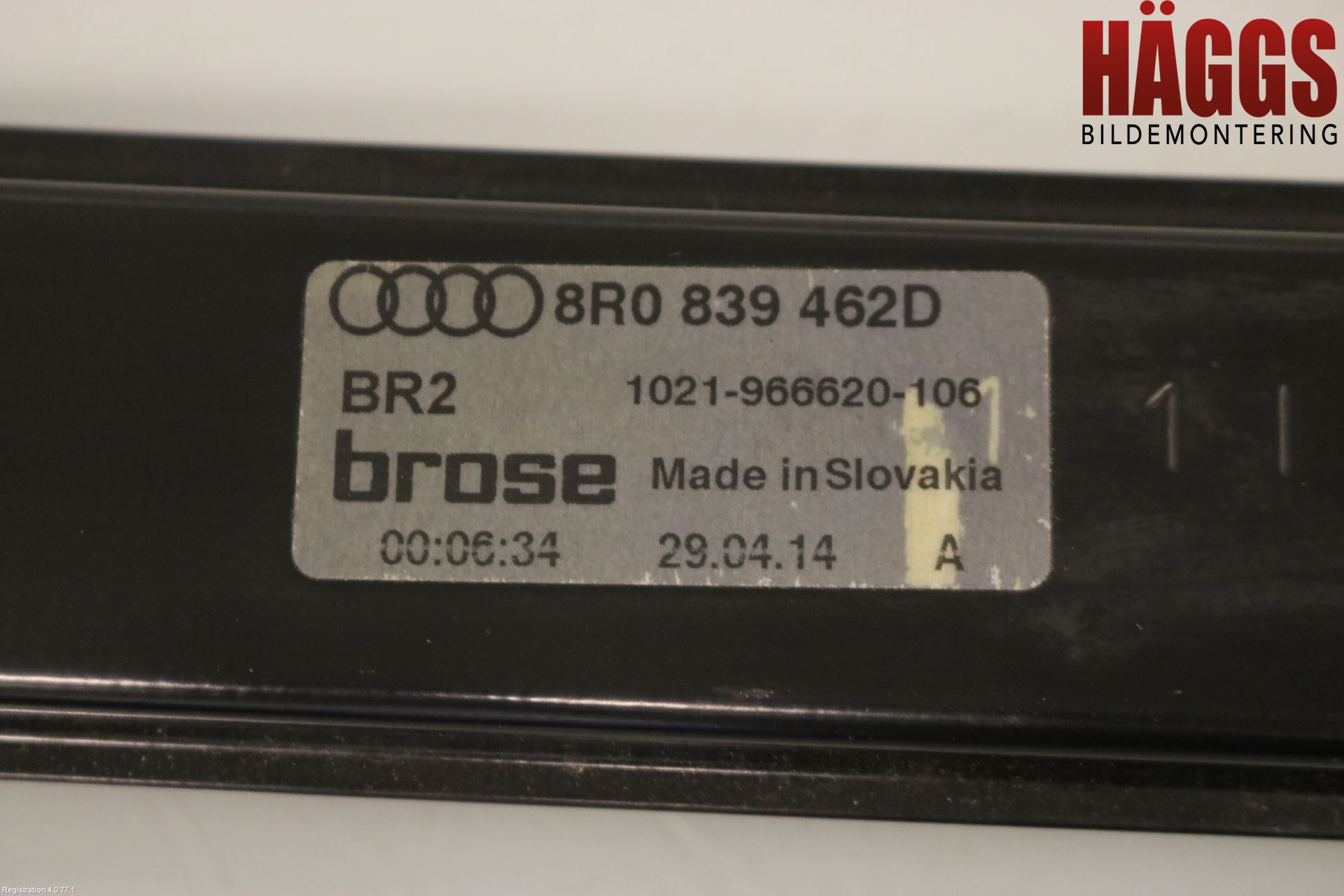 Audi Q5 09-16 Fönsterhissmekanism