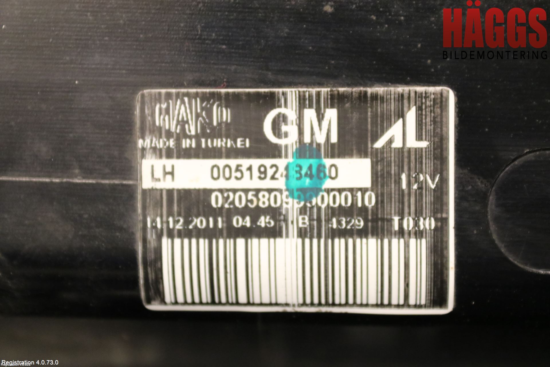 Opel COMBO D 12-18 Bakljus Vänster