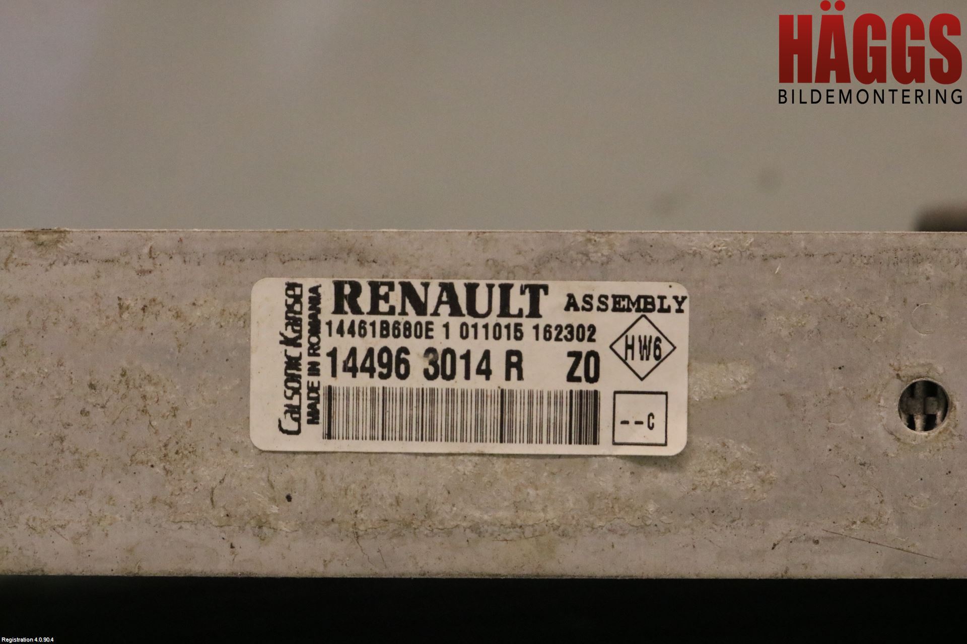 Renault CLIO IV 12-16 Laddluft-Intercooler Kyl