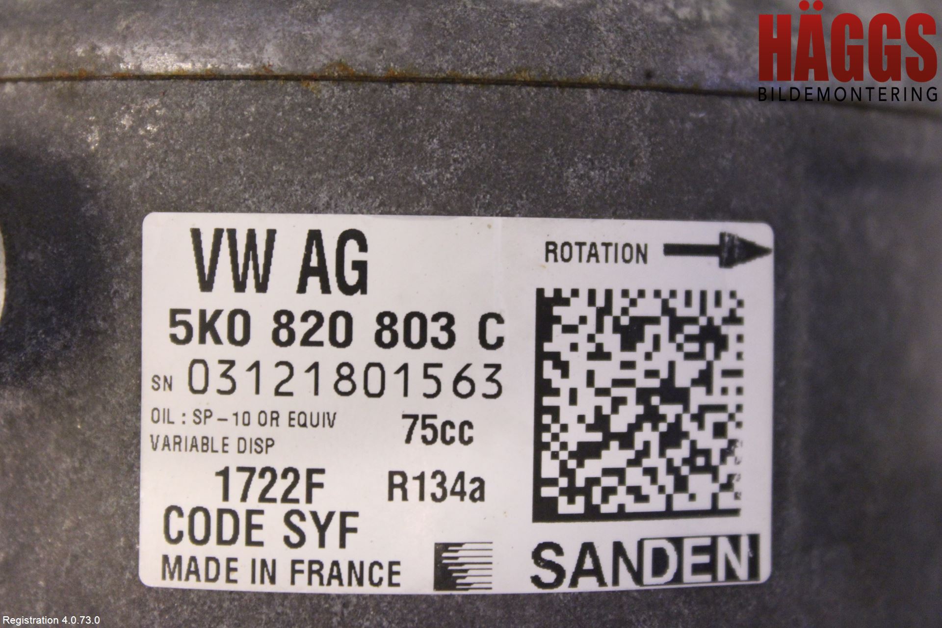 Volkswagen VW TIGUAN 07-16 Ac Kompressor