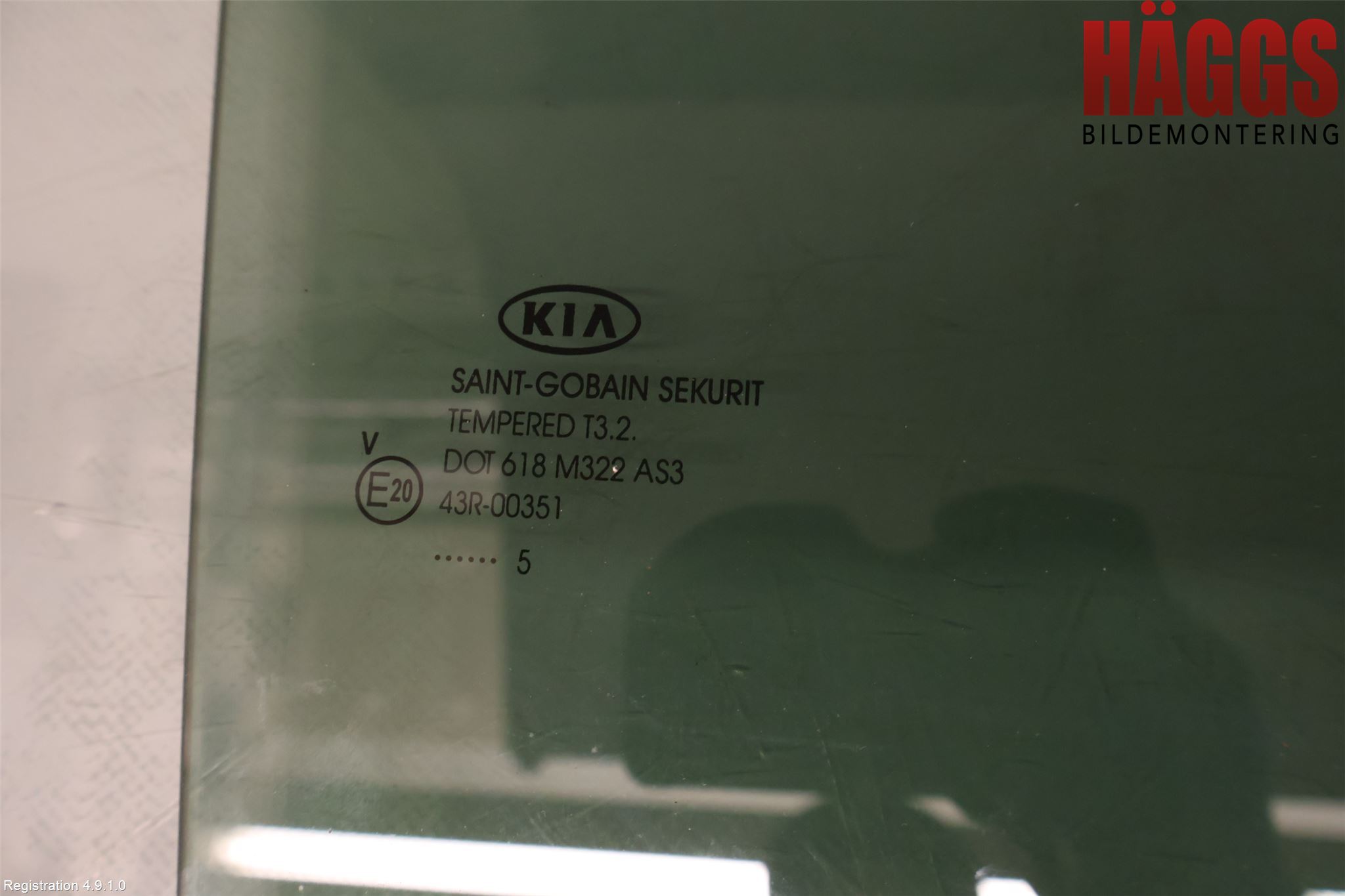 Kia SPORTAGE (SL) 11-15 Dörruta Bak Höger