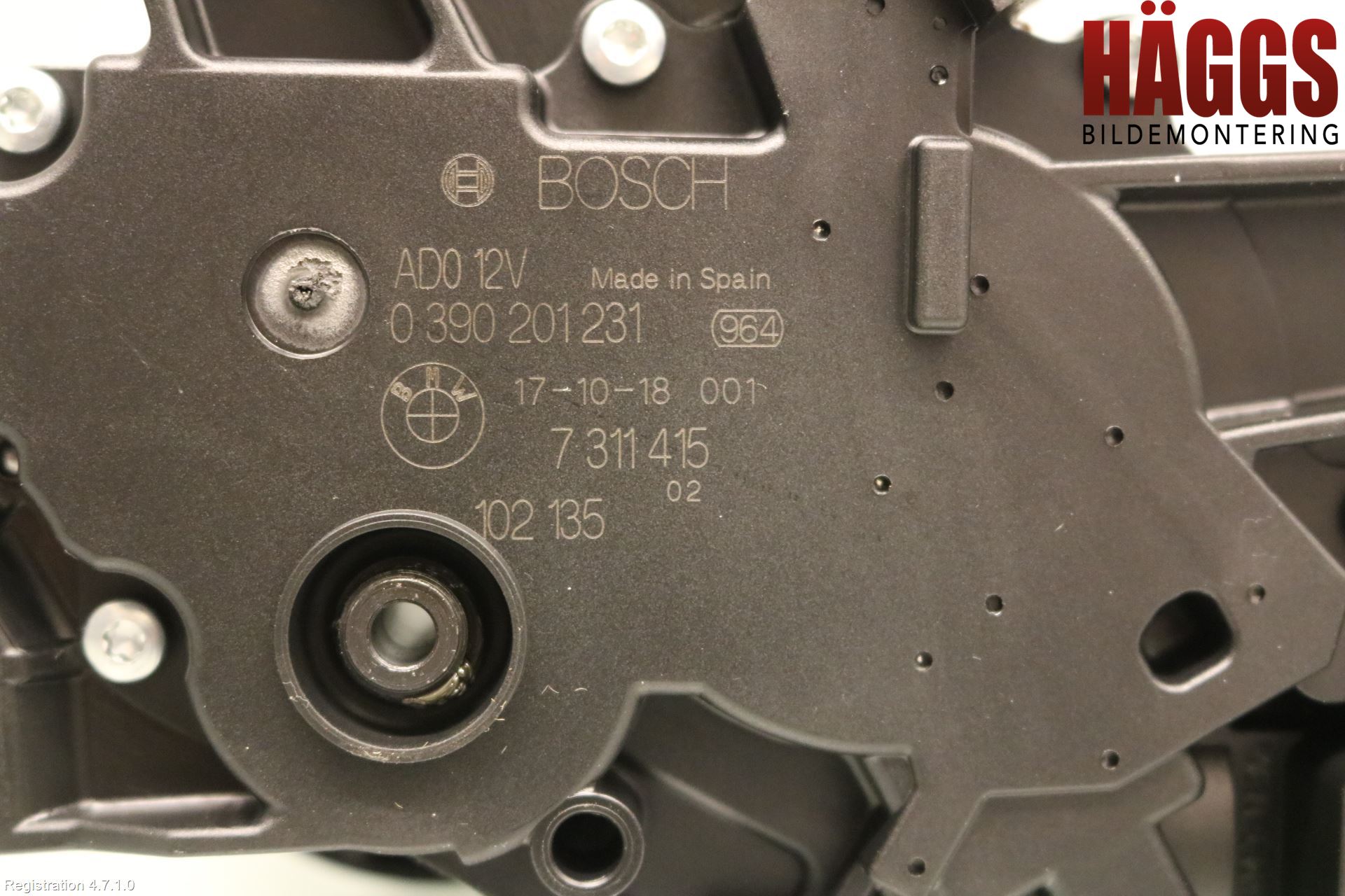 BMW 3 F30/F31/F80 12-19 Torkarmotor Baklucka