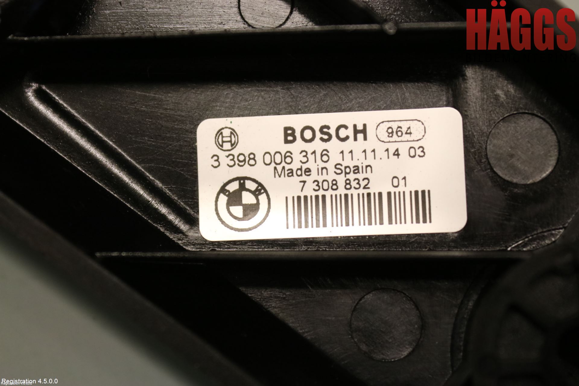 BMW 5 F10/F11/F18 09-17 Torkarmekanism Bakruta