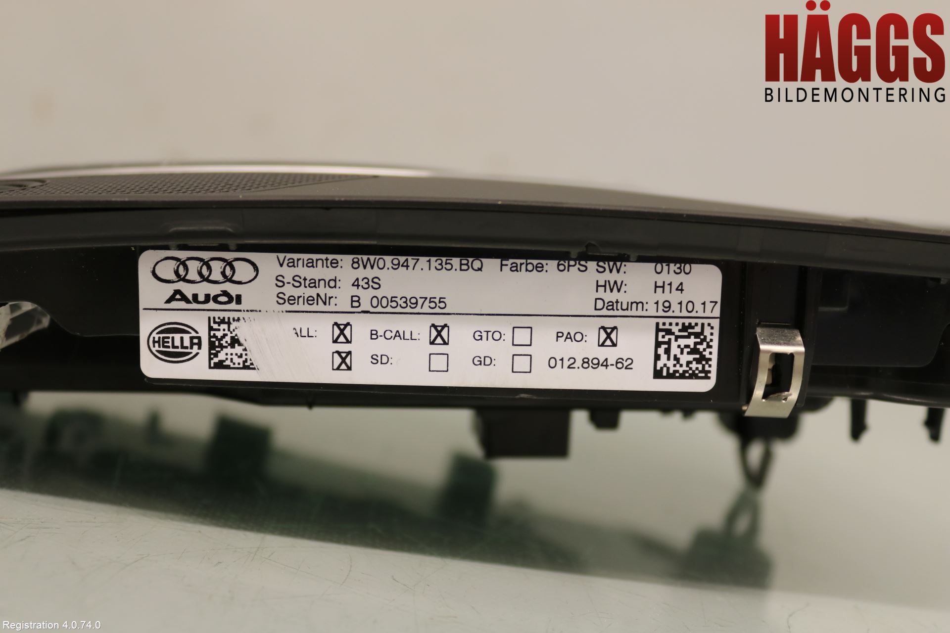 Audi A4/S4 B9 16-19 Innerbelysning