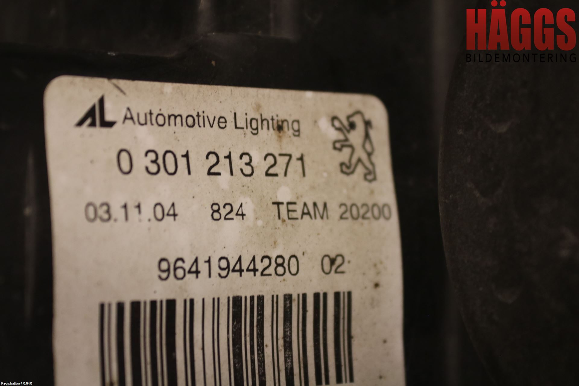 Peugeot 407 Strålkastare Vänster