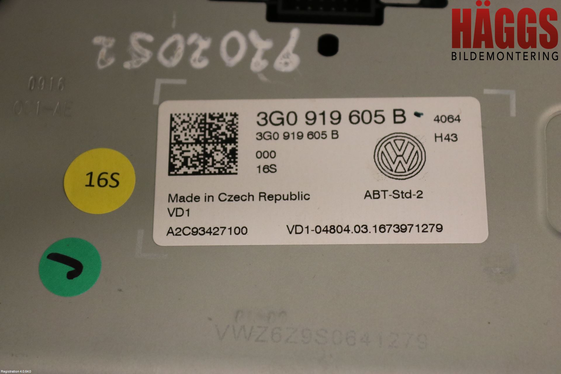 Volkswagen VW GOLF / E-GOLF VII 13-20 Cd Radio - Multimediapanel