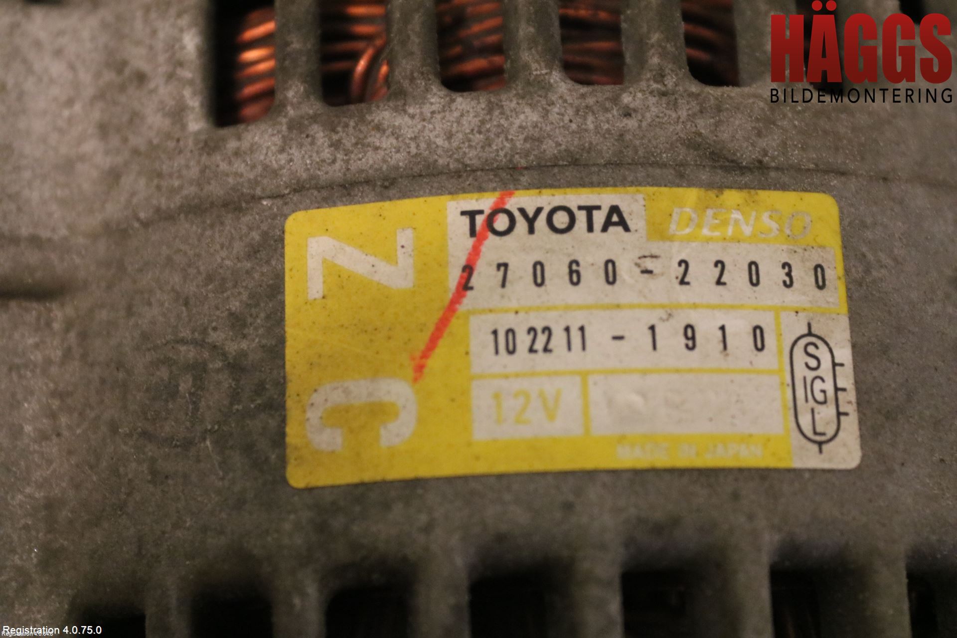 Toyota COROLLA 02-07 Generator