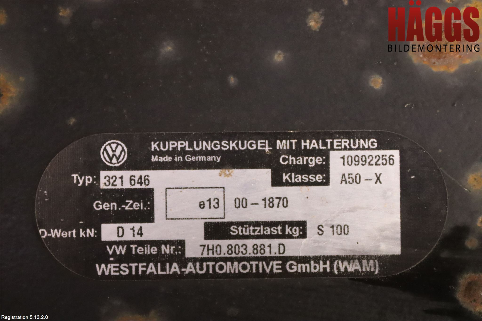Volkswagen VW TRANSP/CARAVELLE (T5) 04-15 Dragkrok