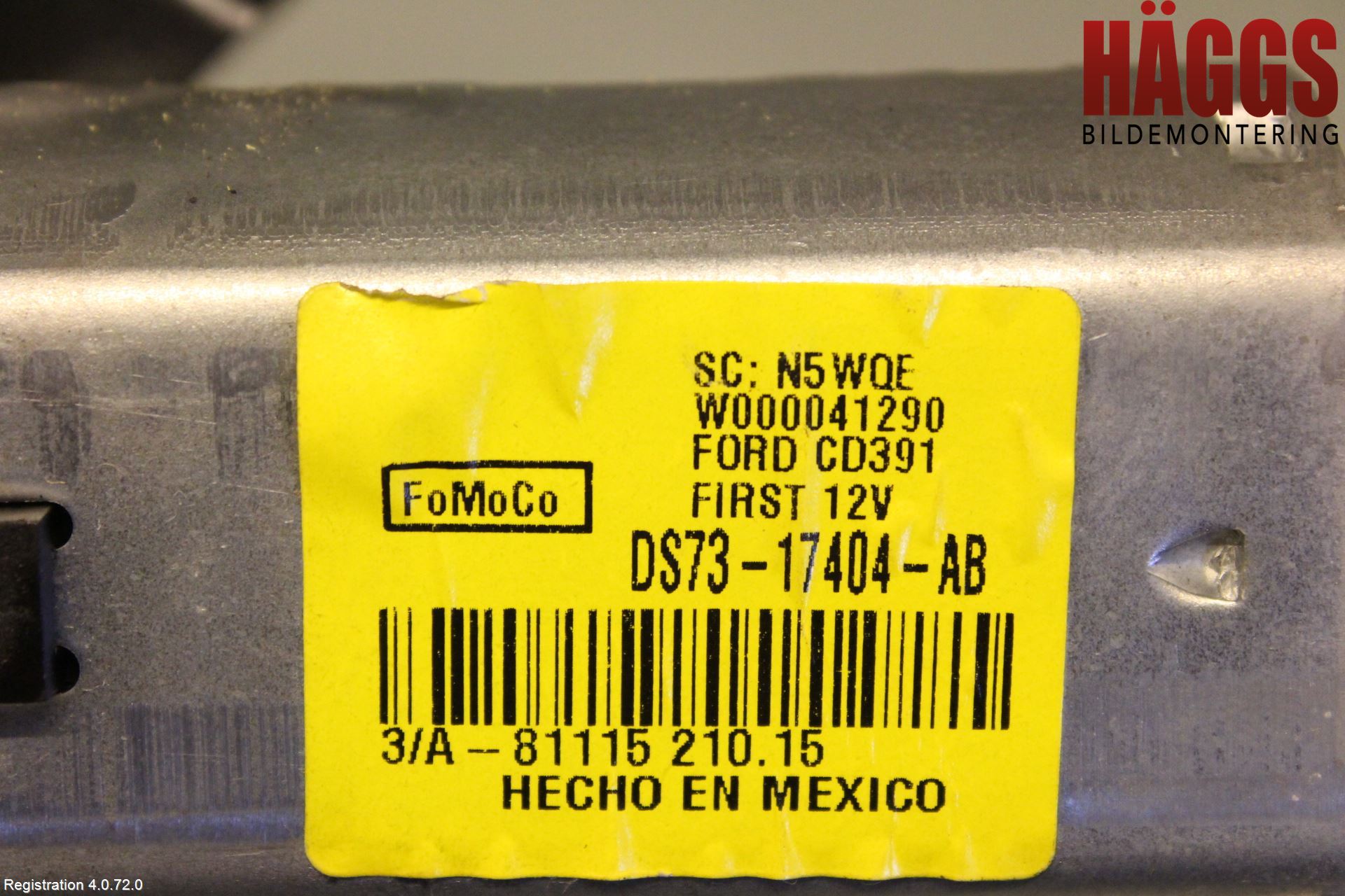 Ford MONDEO 15-22 Torkarmotor Baklucka