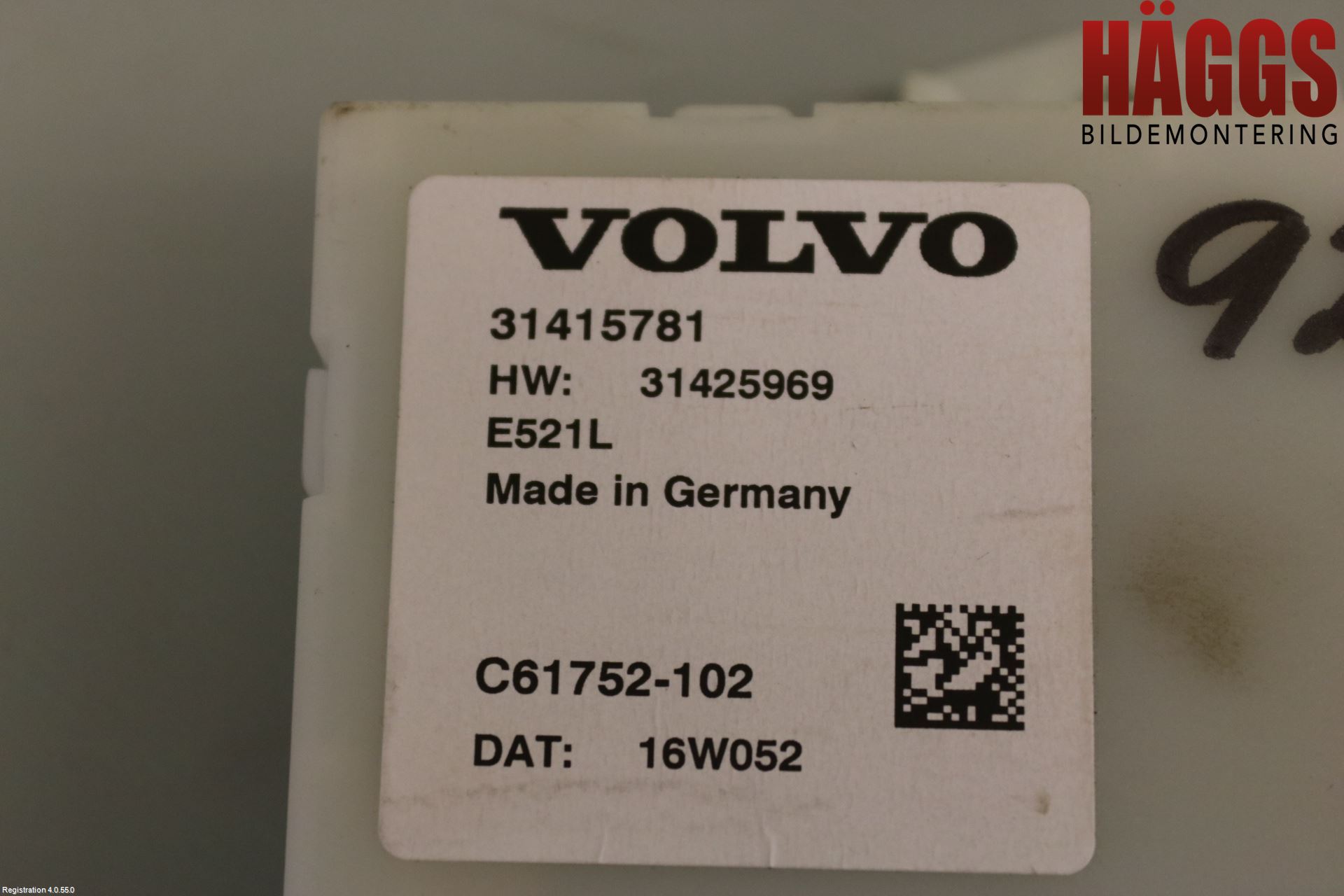 Volvo XC60 14-17 Styrenhet Baklucka