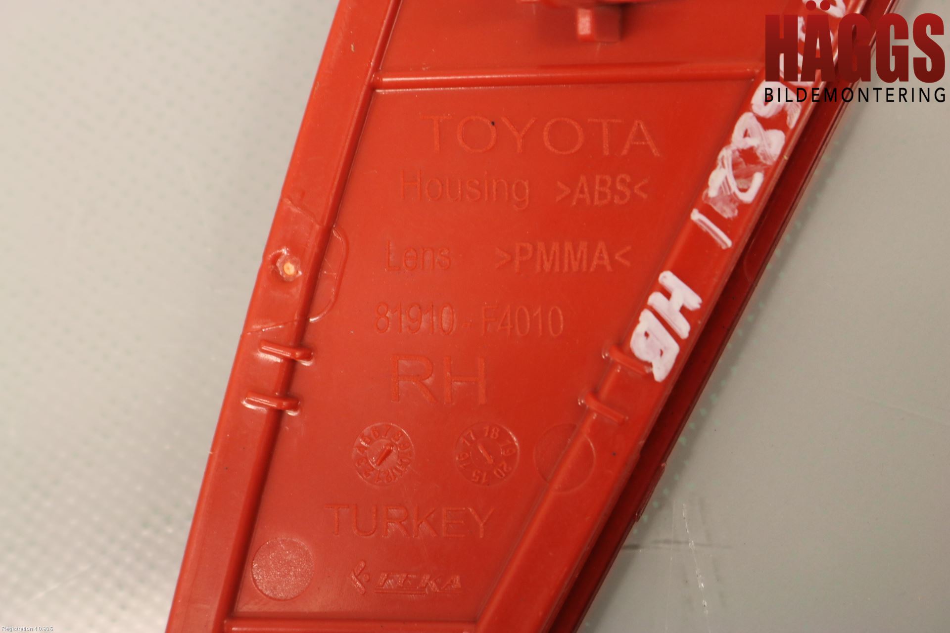 Toyota YARIS XP21 20- Dimljus/Reflex Bak