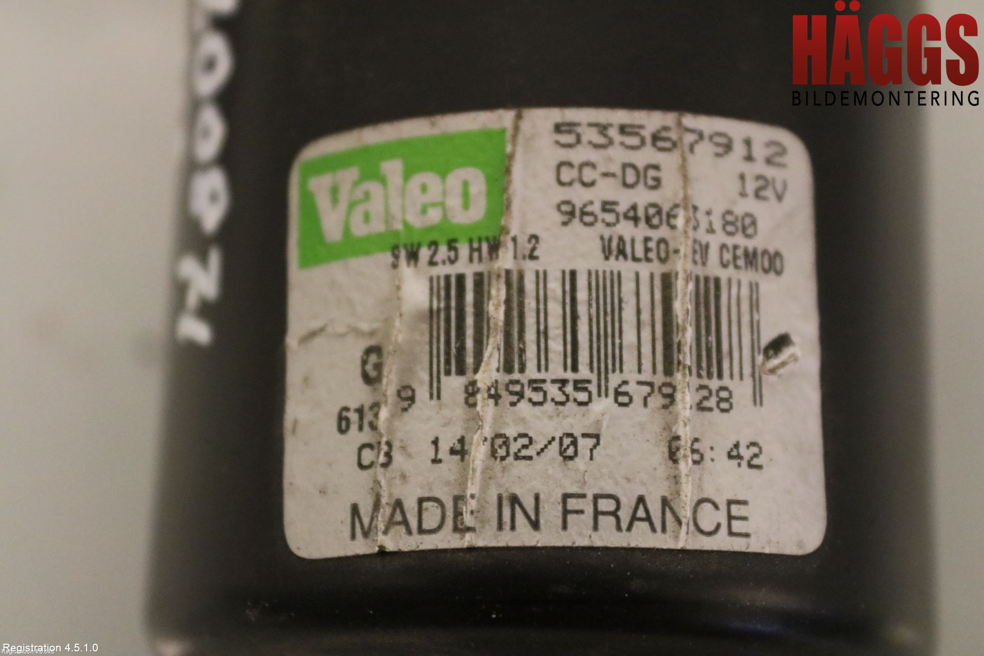 Citroen C4 GRAND PICASSO 07-13 Torkarmotor Vindruta