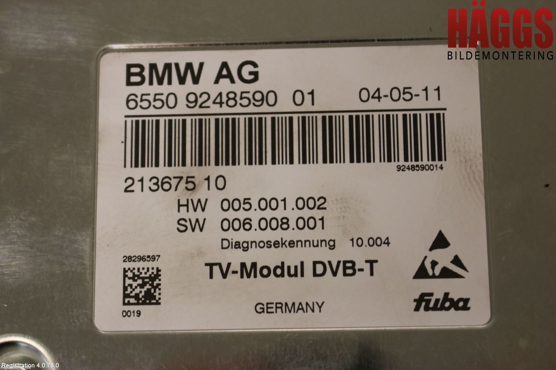 BMW 5 F10/F11/F18 09-17 Styrenhet Multimedia