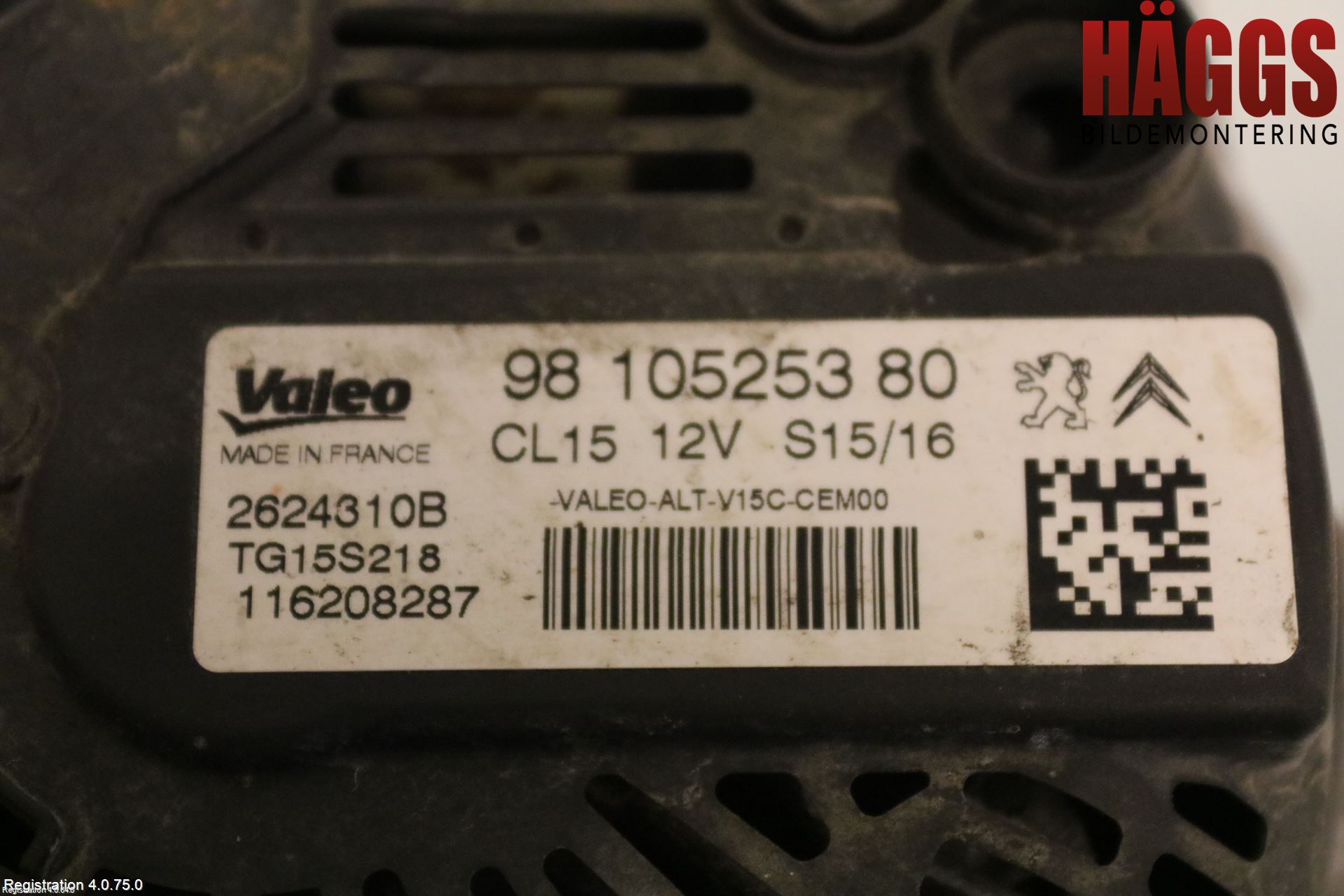 Citroen BERLINGO 08-18 Generator