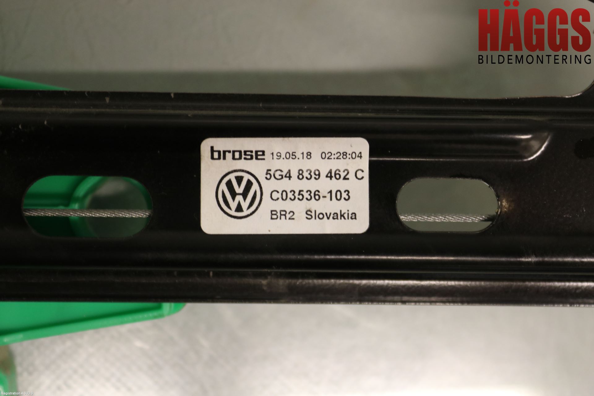 Volkswagen VW GOLF / E-GOLF VII 13-20 Fönsterhissmekanism