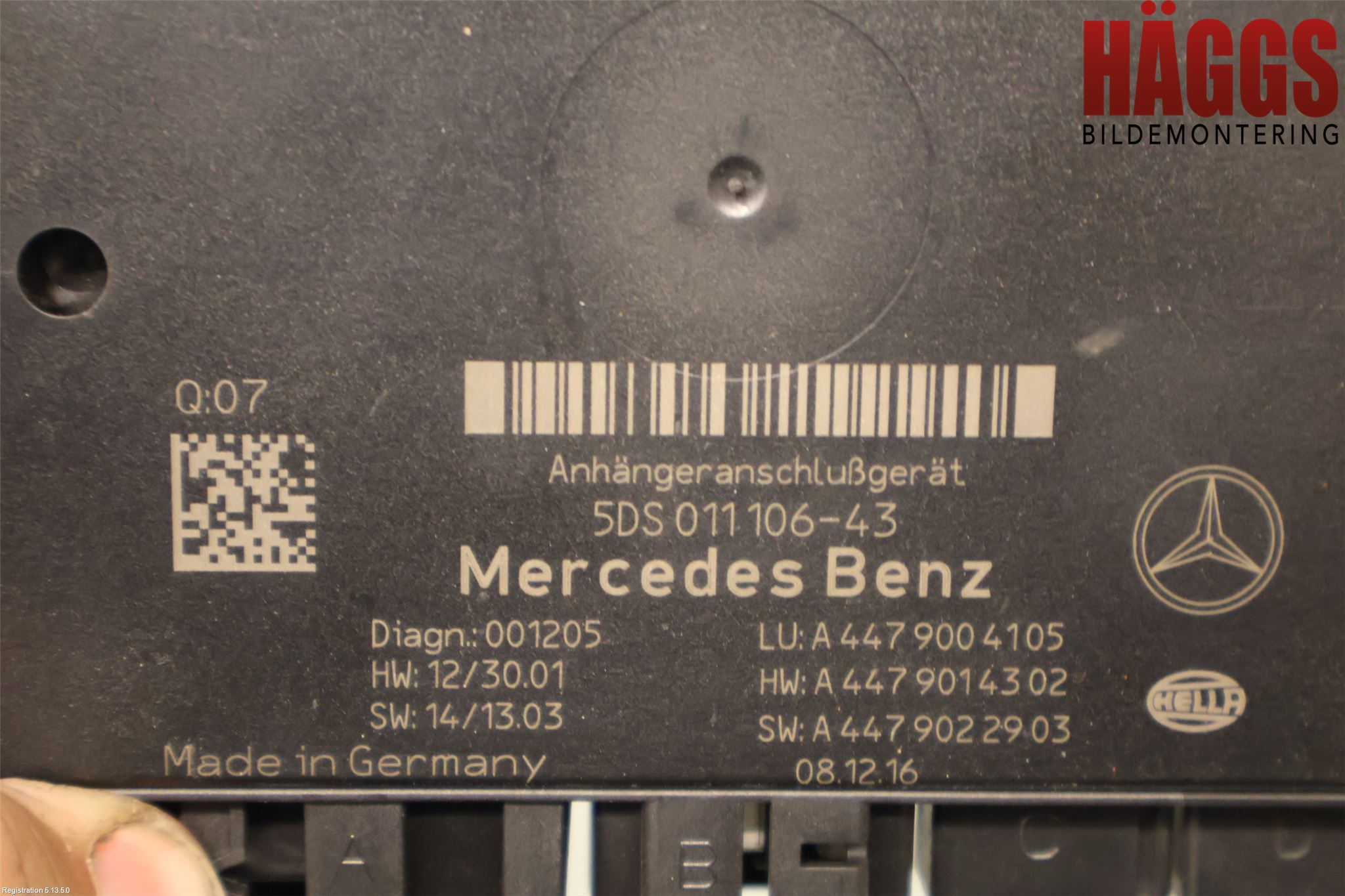 Mercedes-Benz MB VITO/V-KLASS (W640,W447,W448) 14- Styrenhet Dragkrok