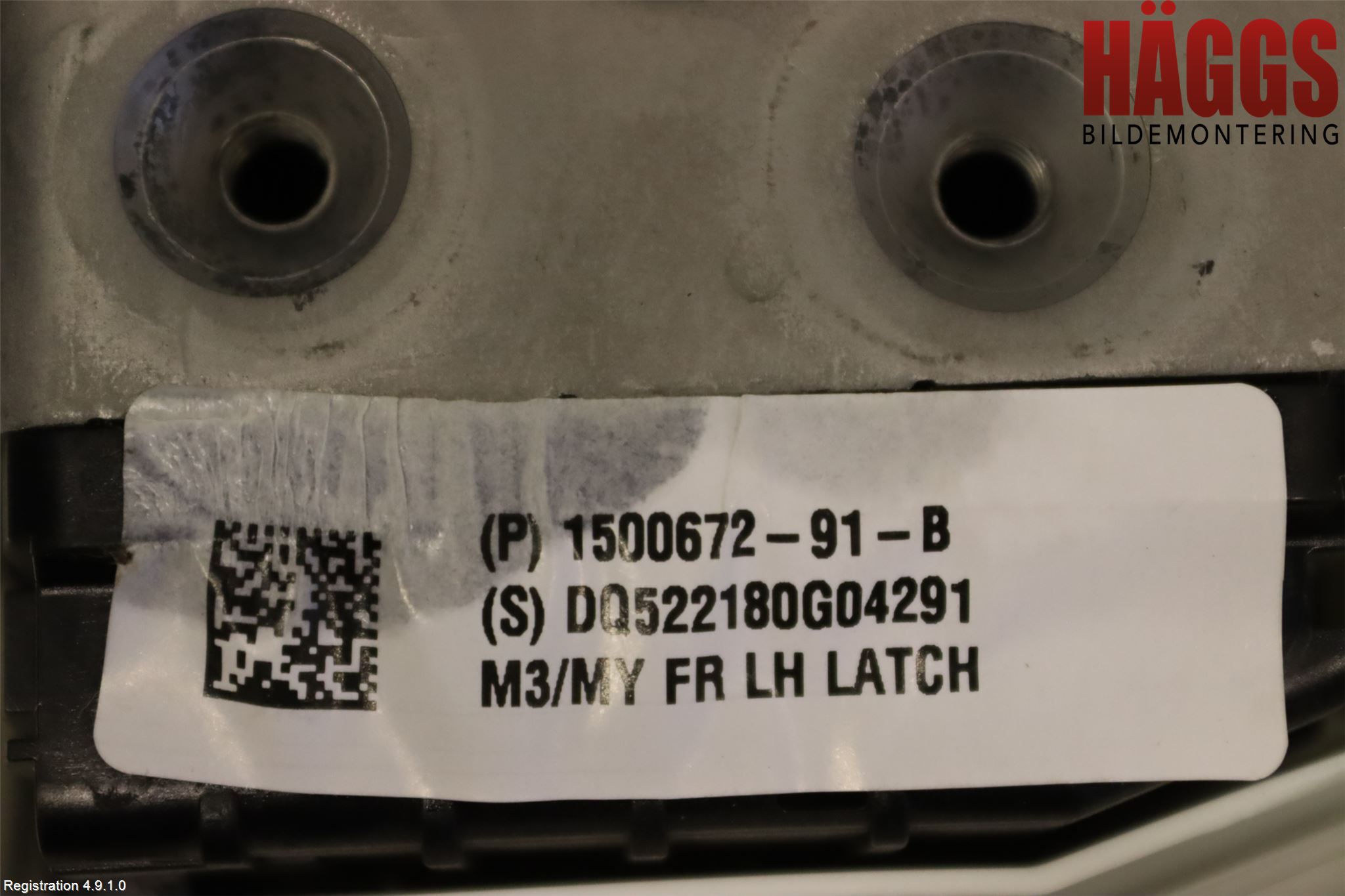 Tesla MODEL 3 17- Låskista-Dörrlås