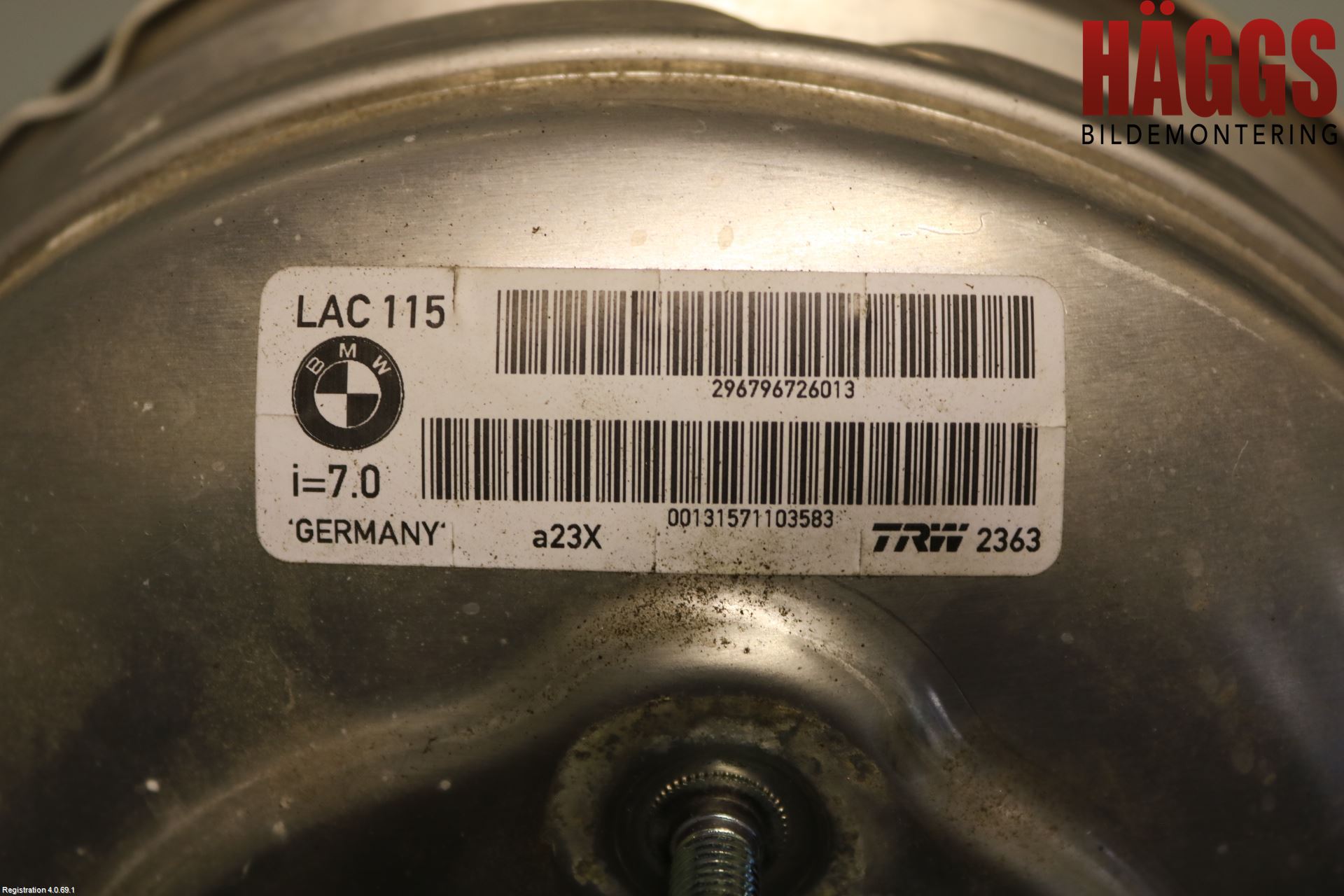 BMW 5 F10/F11/F18 09-17 Bromsservo