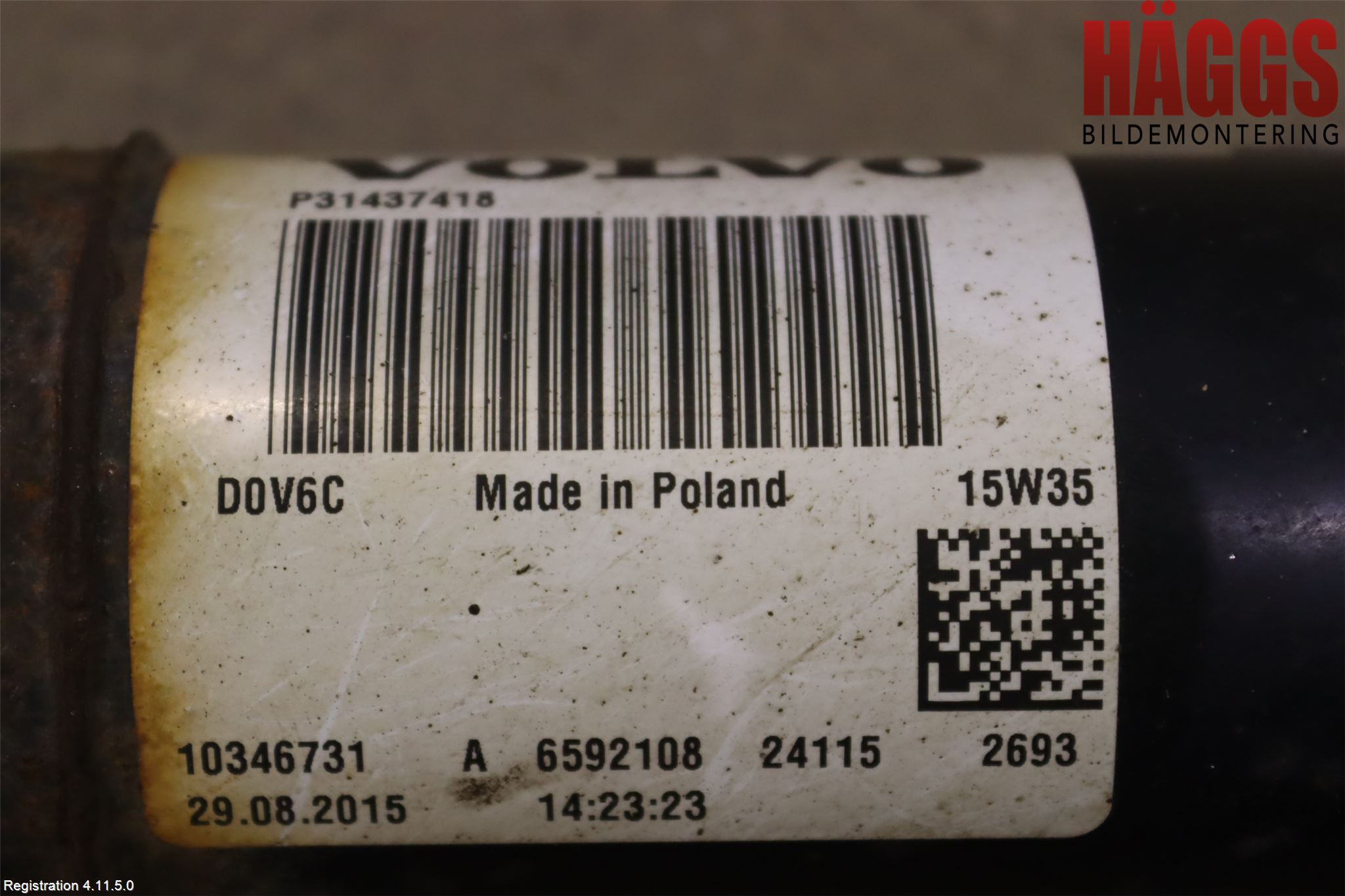 Volvo XC60 14-17 Mellanaxel Komp