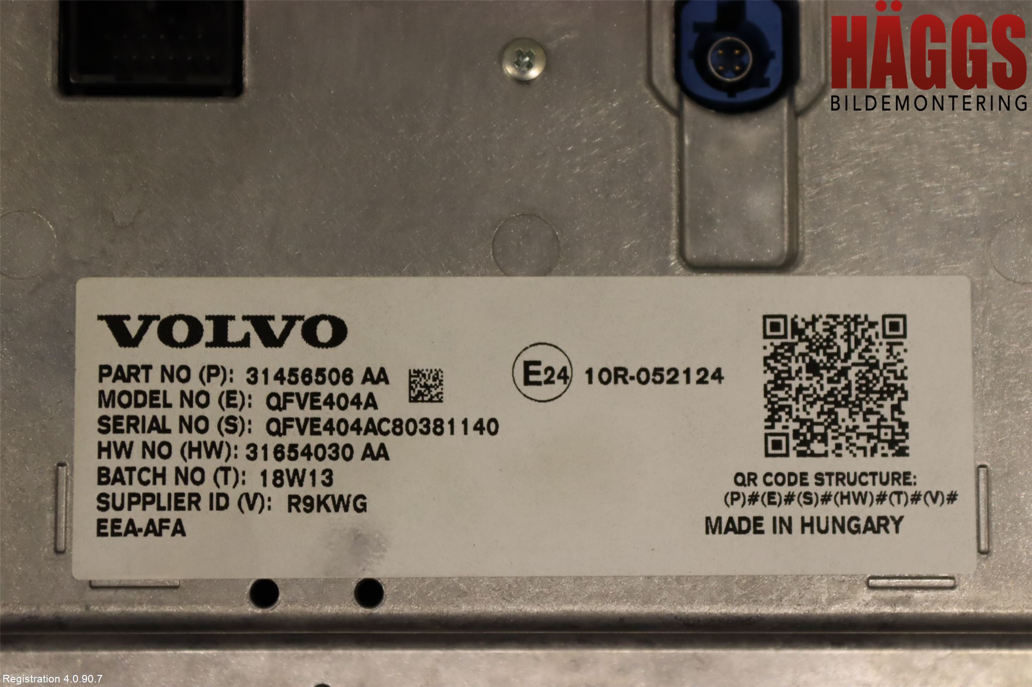 Volvo V90 17->> Multifunktionsdisplay