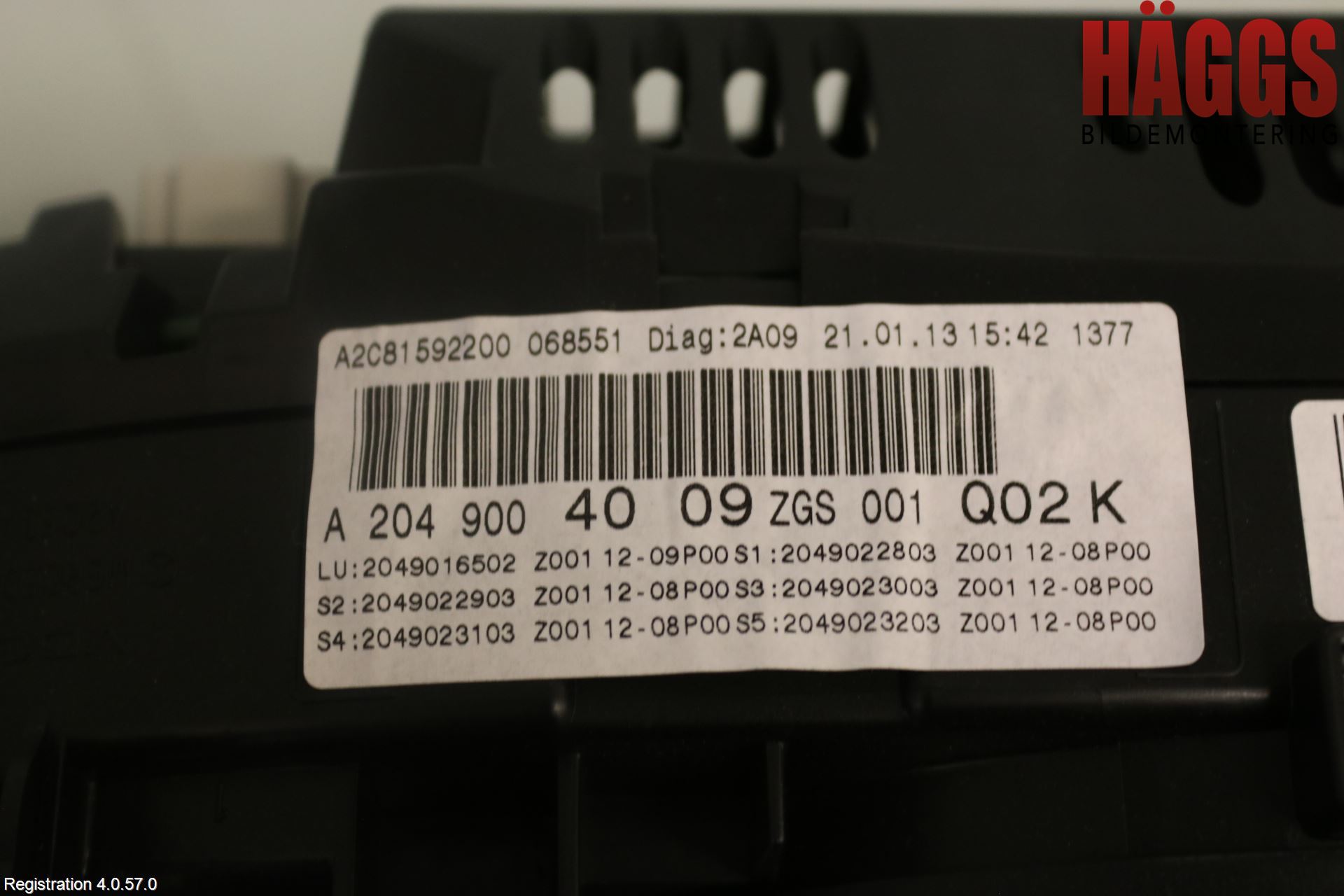 Mercedes-Benz MB C-KLASS (W204) 07-15 Instrument Komb