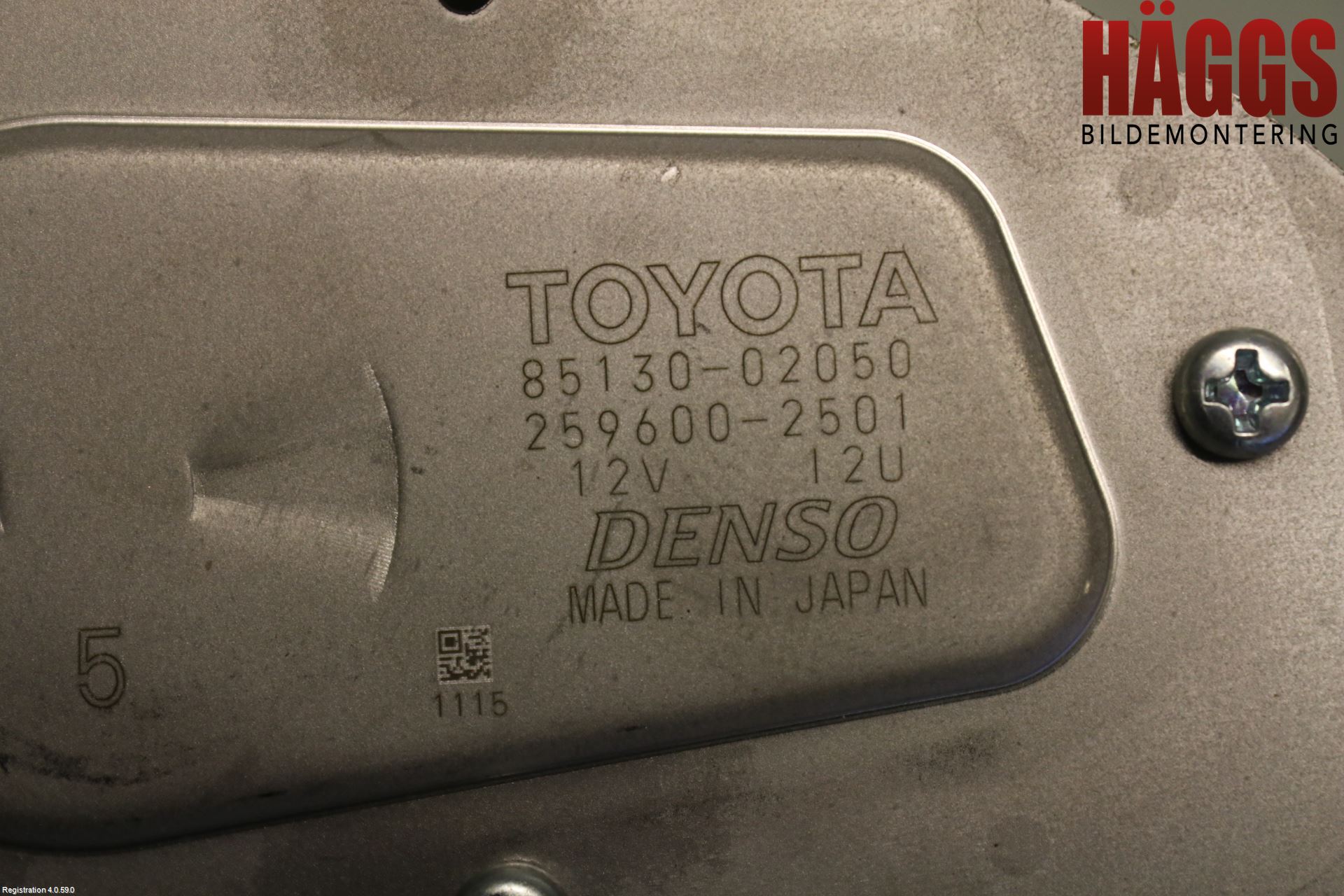 Toyota AURIS 13-19 Torkarmotor Baklucka