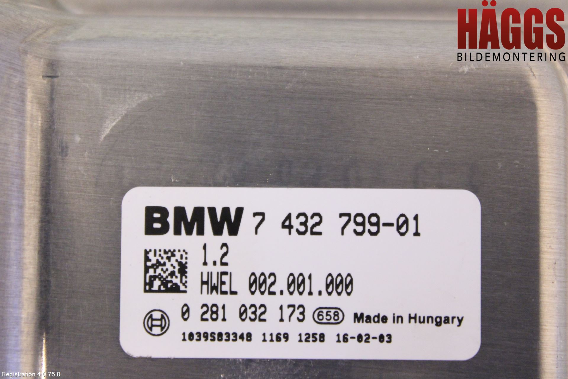 BMW 5 F10/F11/F18 09-17 Styrenhet Avgasrening