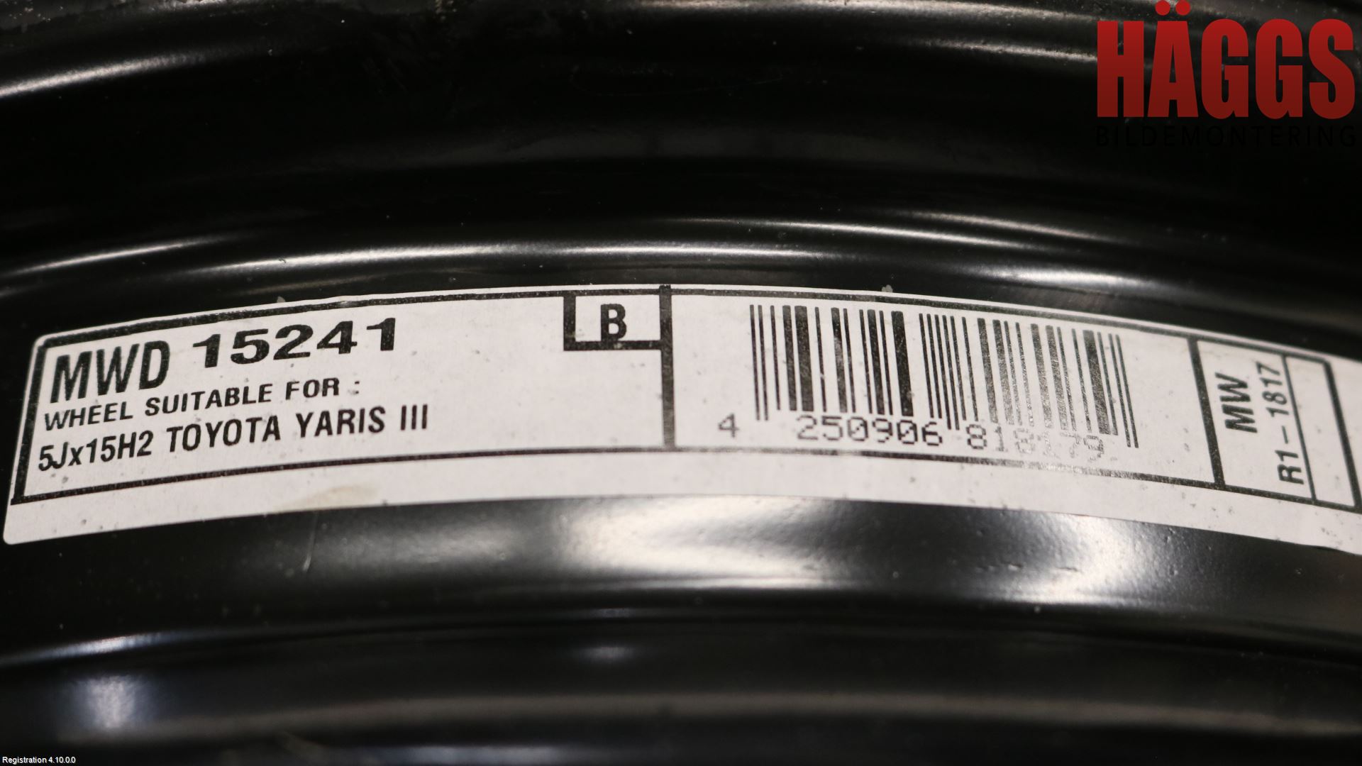 Toyota YARIS XP130 15-20 Fälg Plåt