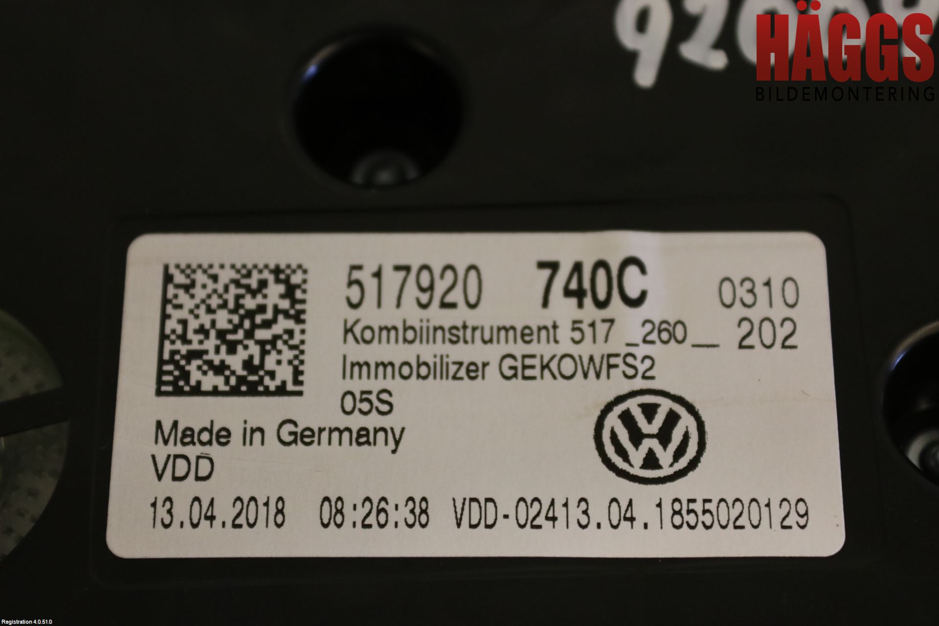 Volkswagen VW GOLF / E-GOLF VII 13-20 Instrument Komb