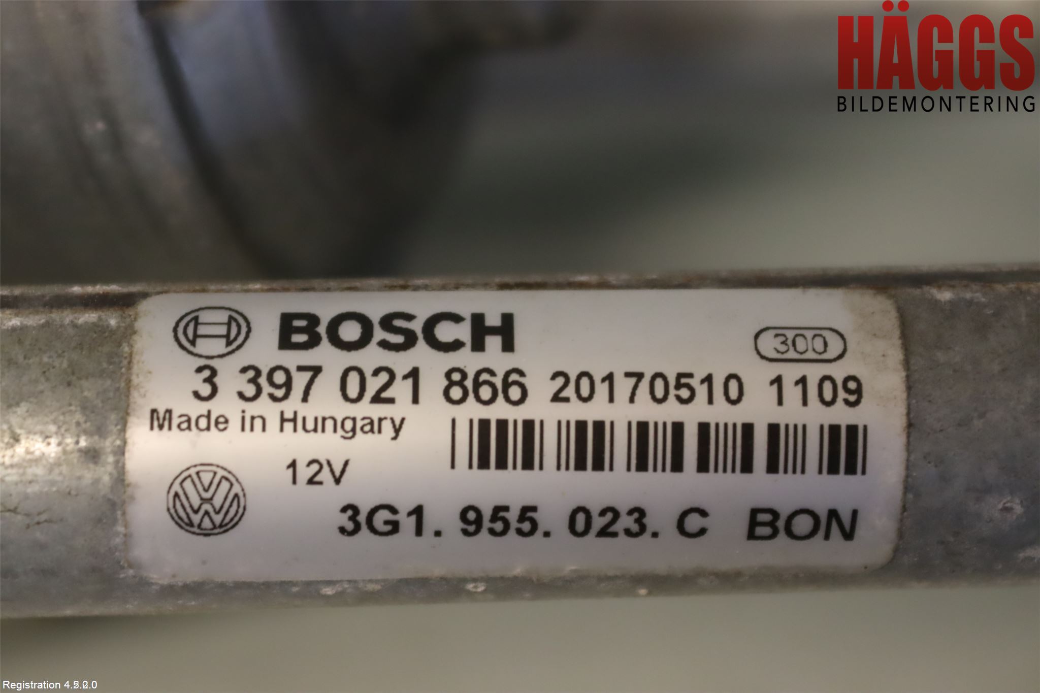 Volkswagen VW PASSAT 15-19 Torkarmotor Vindruta