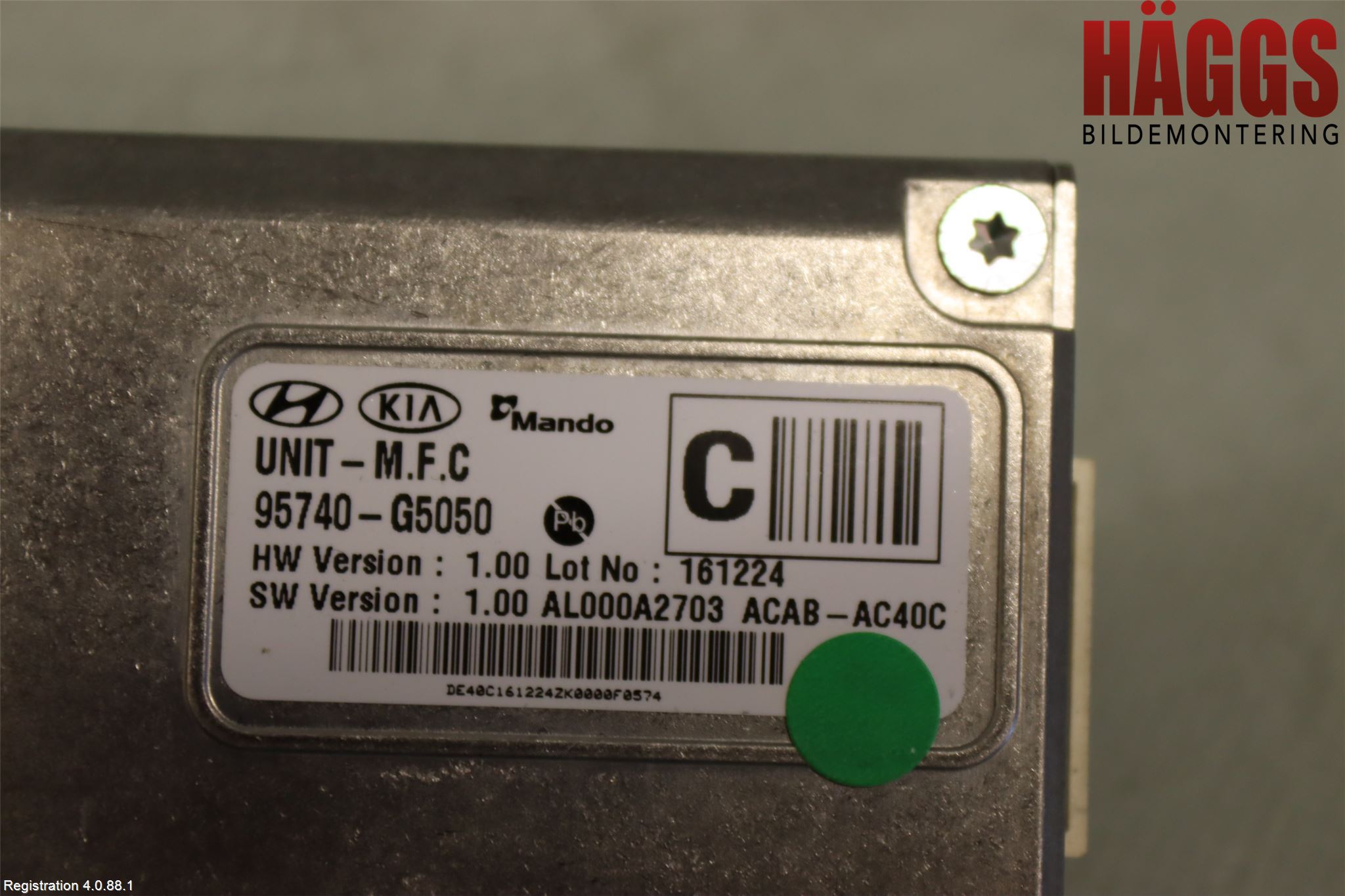 Kia NIRO (DE) 17-22 Sensor Aktivt Kollisionsskydd