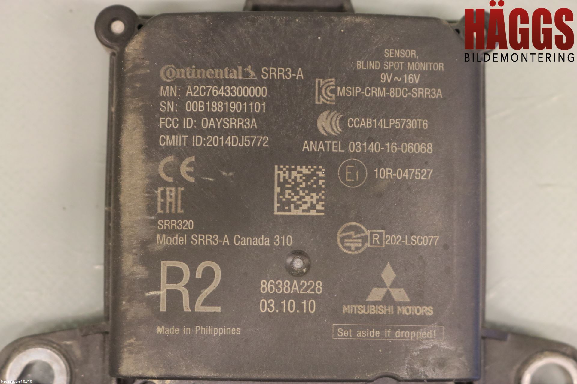 Mitsubishi OUTLANDER 13-21 Sensor Aktivt Kollisionsskydd