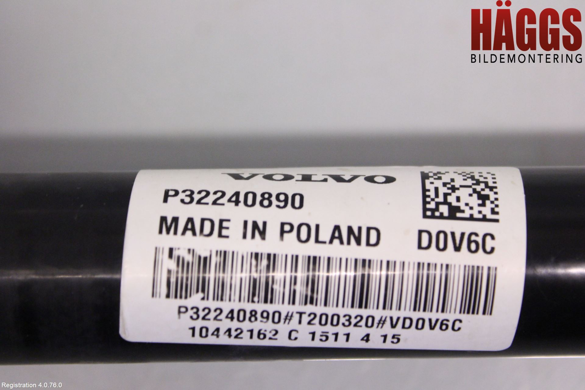 Volvo XC60 18- Drivaxel Bak Vänster