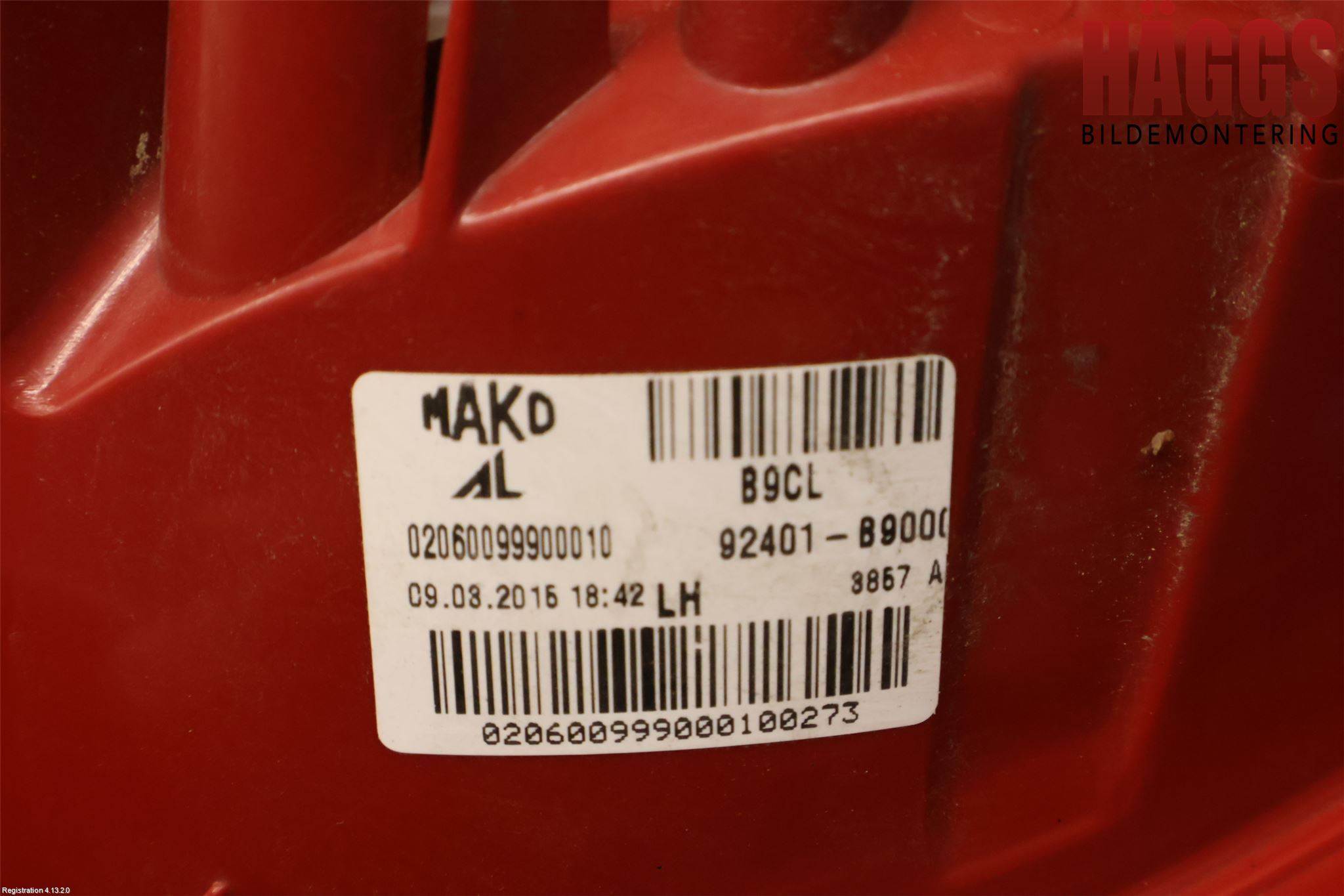 Hyundai i10 BA 14-16 Bakljus Vänster