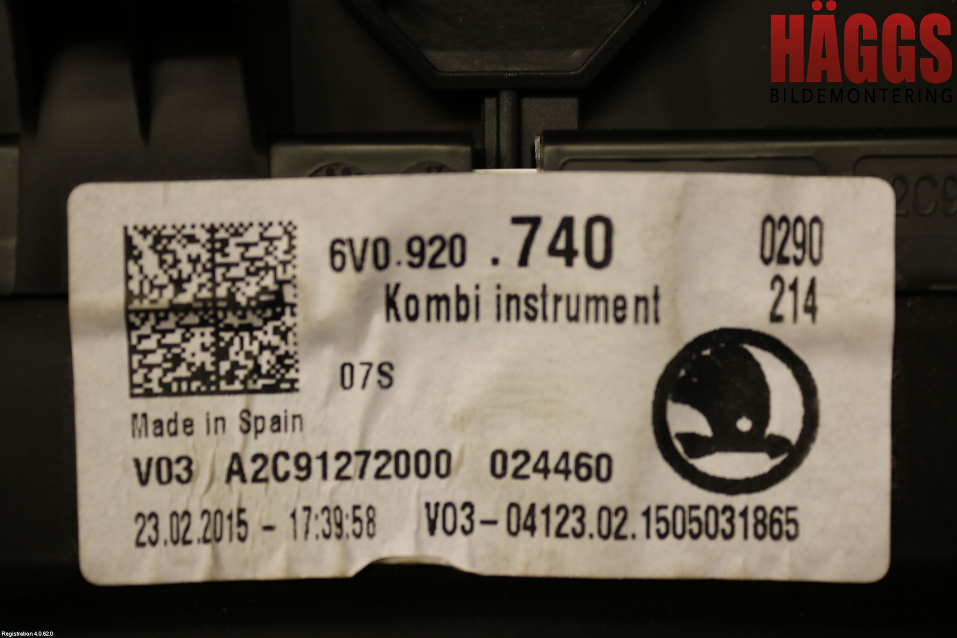 Skoda FABIA 15-21 Instrument Komb