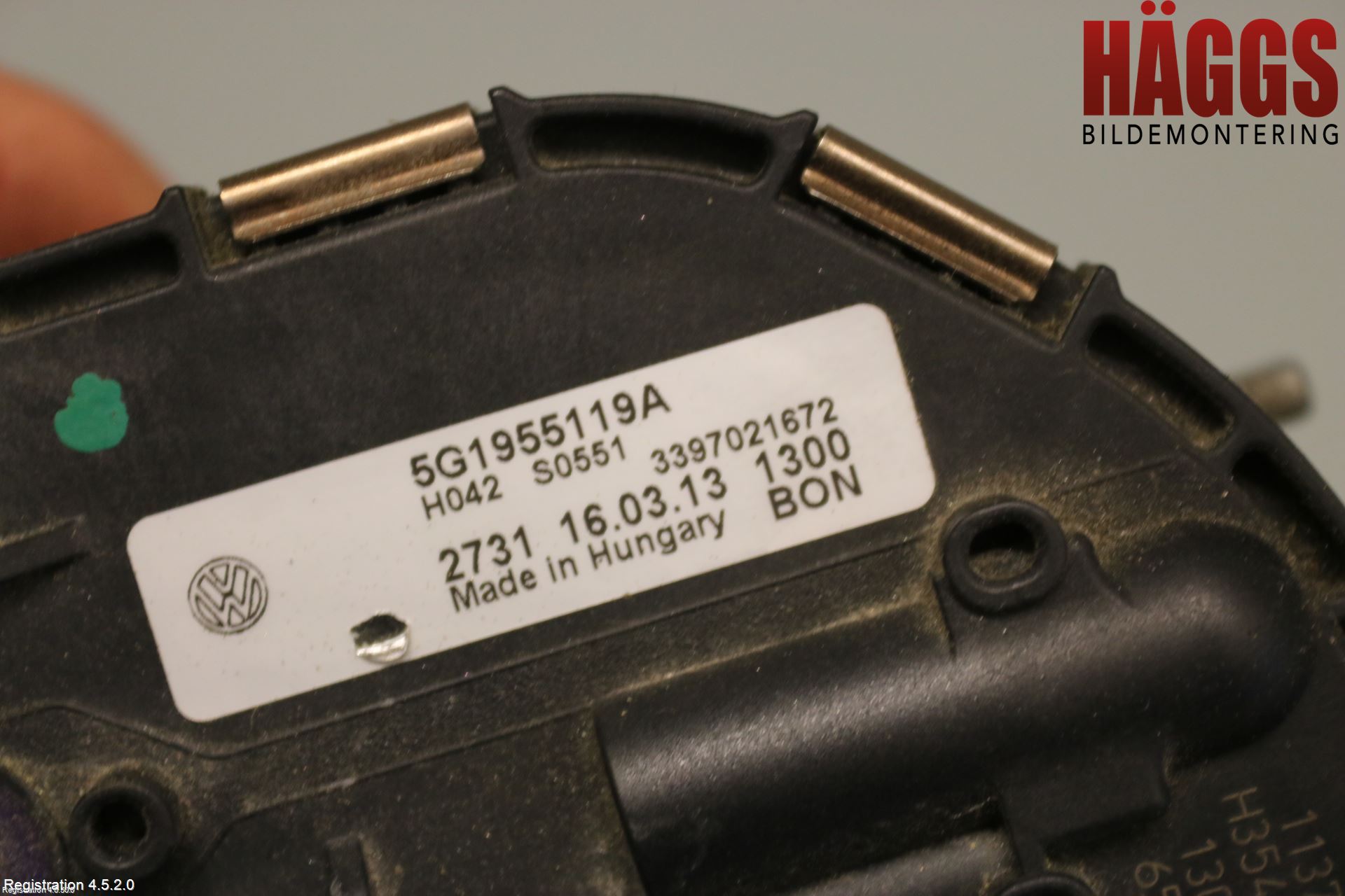 Volkswagen VW GOLF / E-GOLF VII 13-20 Torkarmotor Vindruta