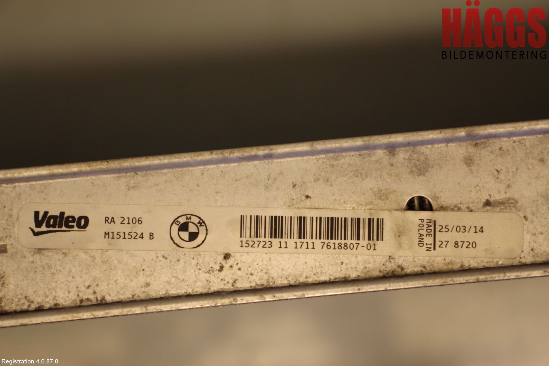 BMW 1 F20/F21 11-19 Kylare Aut