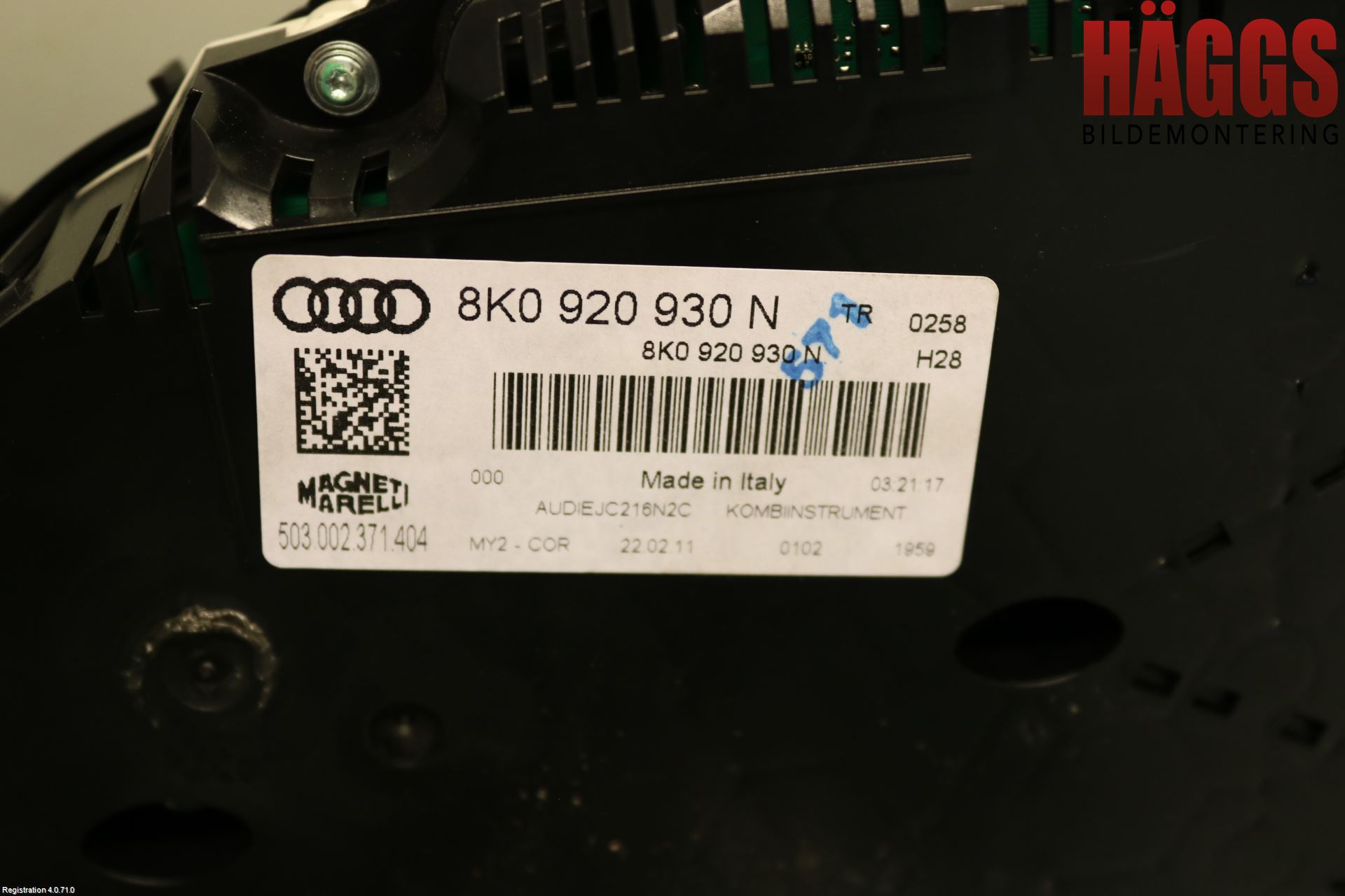 Audi A4/S4 08-11 Instrument Komb