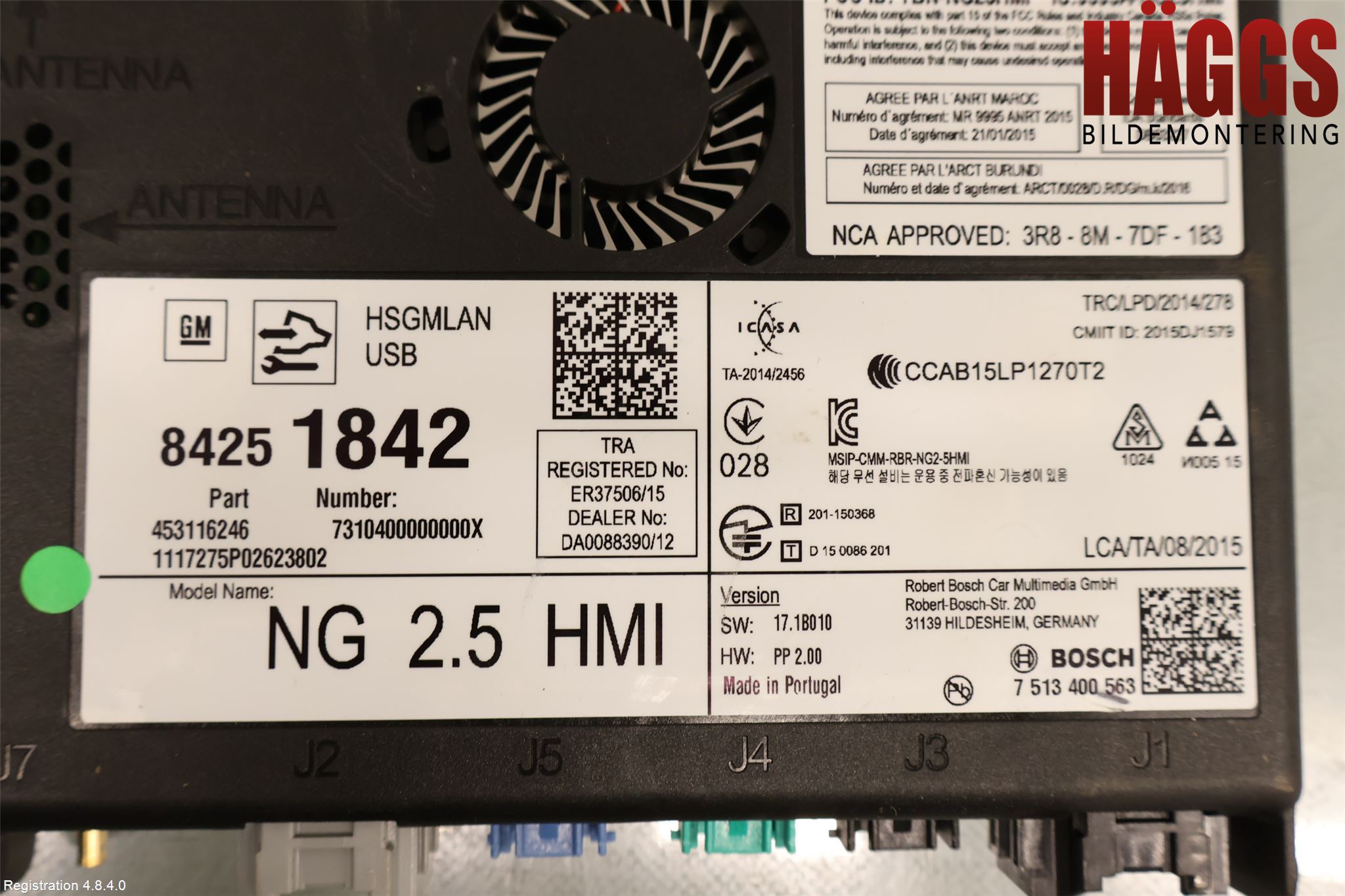 Opel INSIGNIA 17- Styrenhet Övrigt