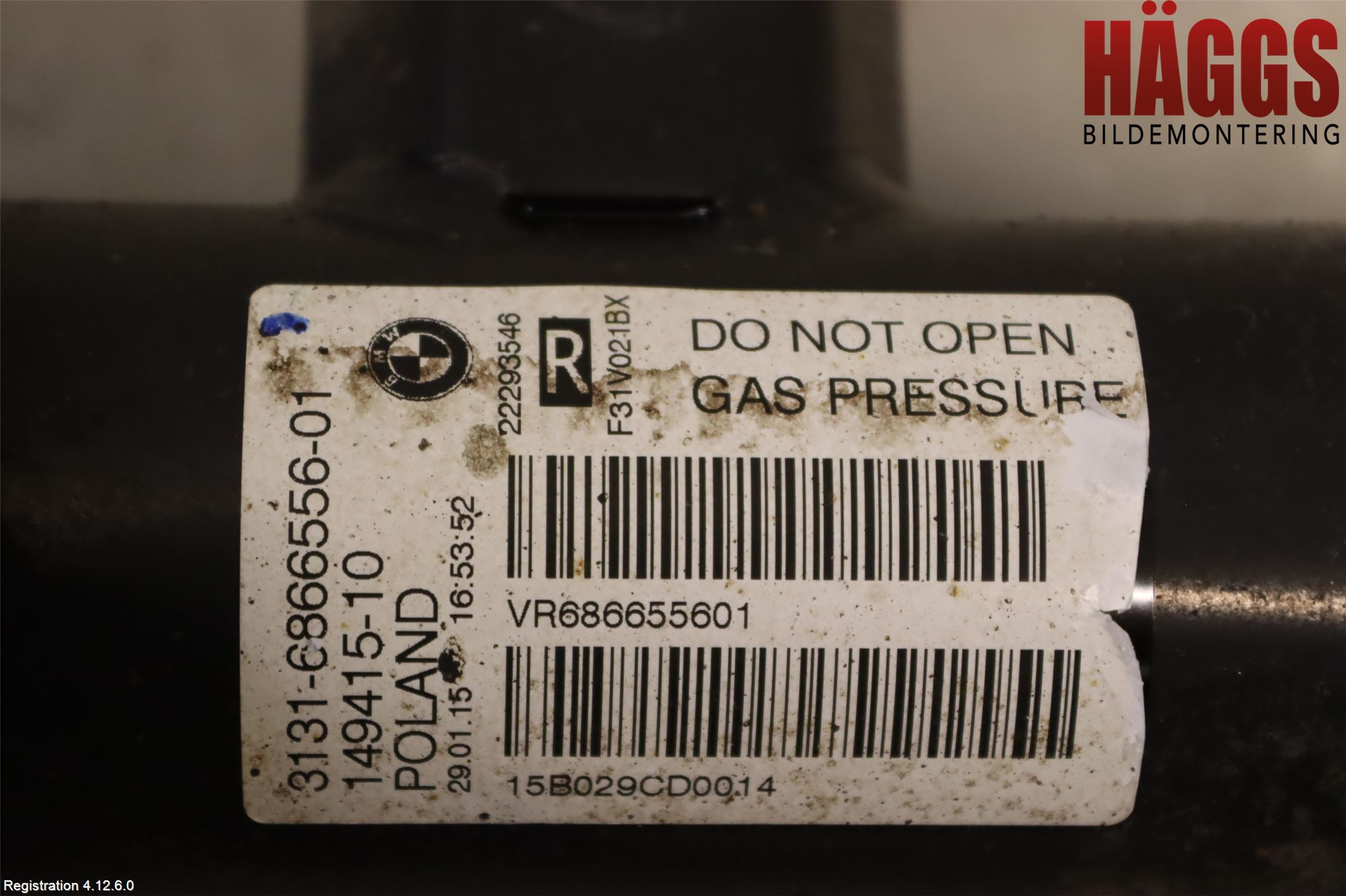 BMW 3 F30/F31/F80 12-19 Fjäderben Fram Höger