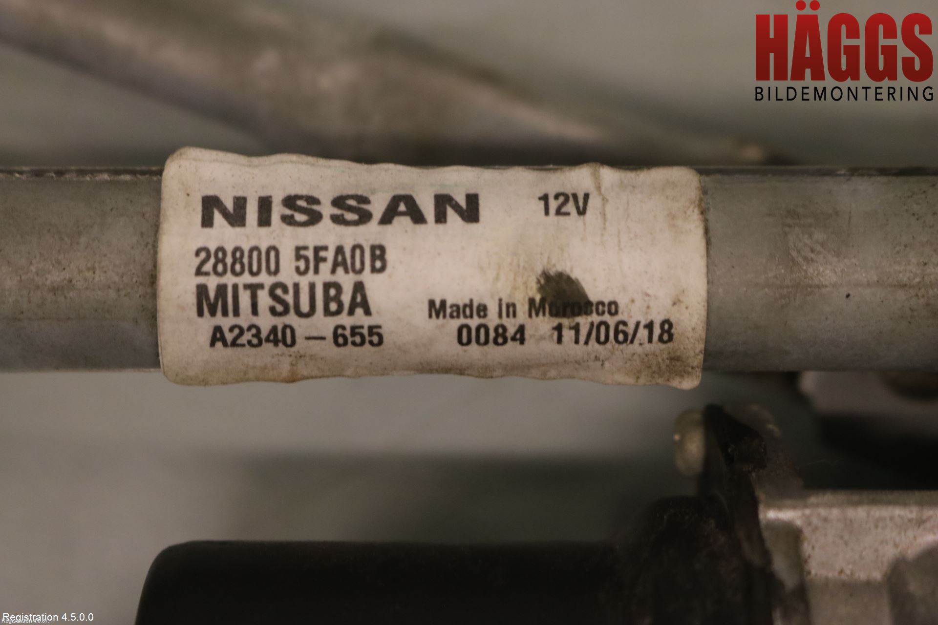 Nissan MICRA 17- Torkarmotor Vindruta