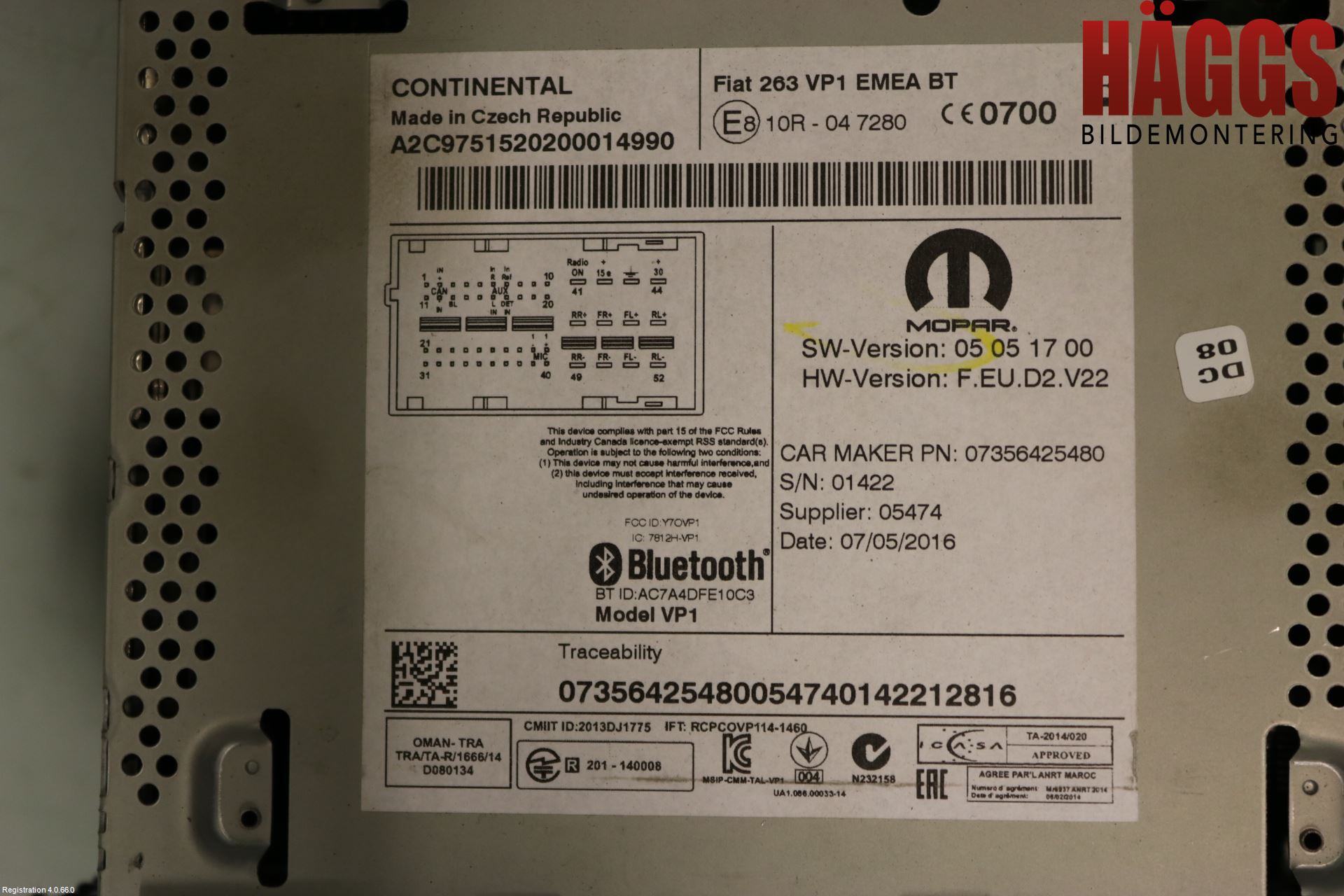 Fiat DOBLO CARGO Cd Radio - Multimediapanel