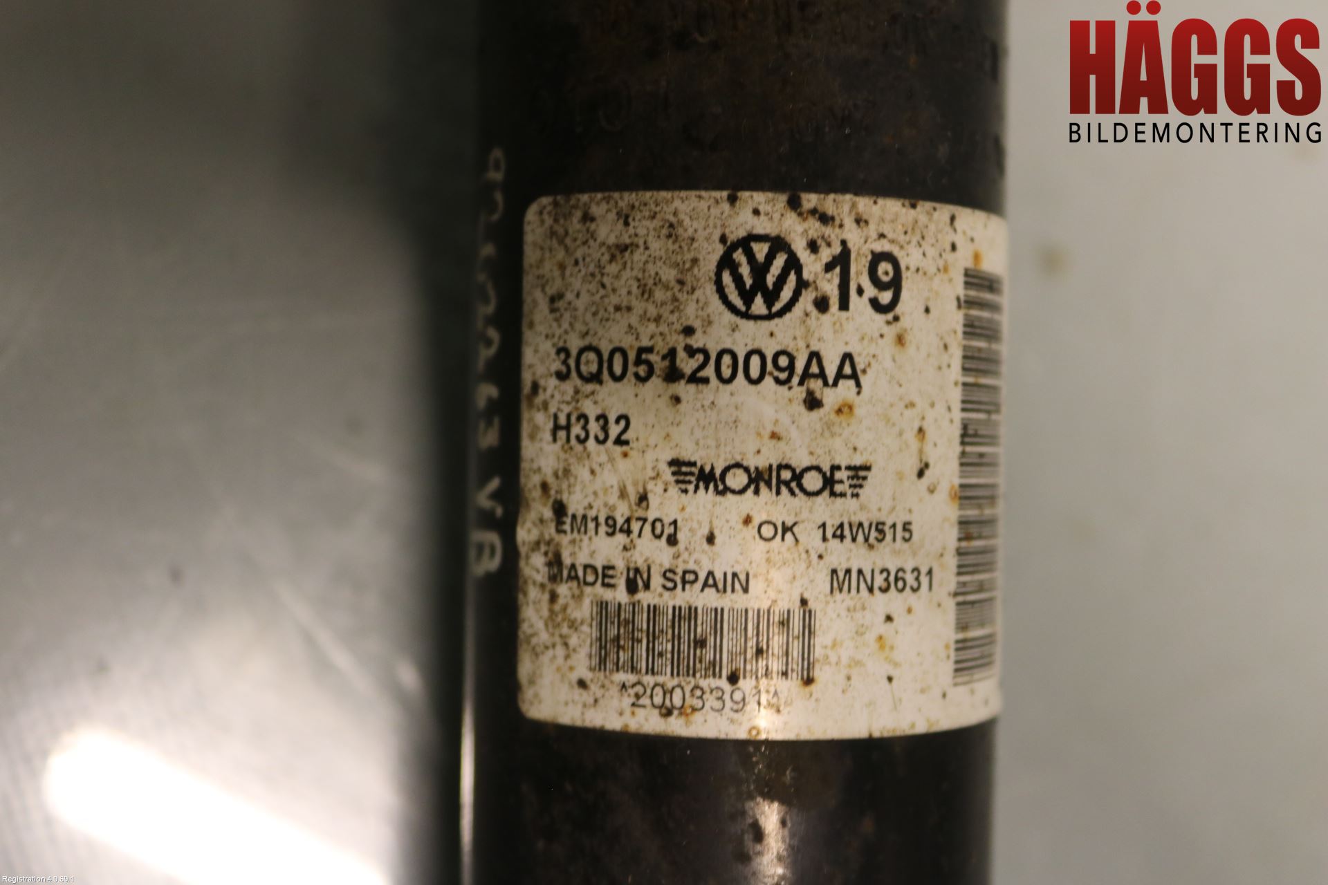 Volkswagen VW PASSAT 15-19 Stötdämpare Bak
