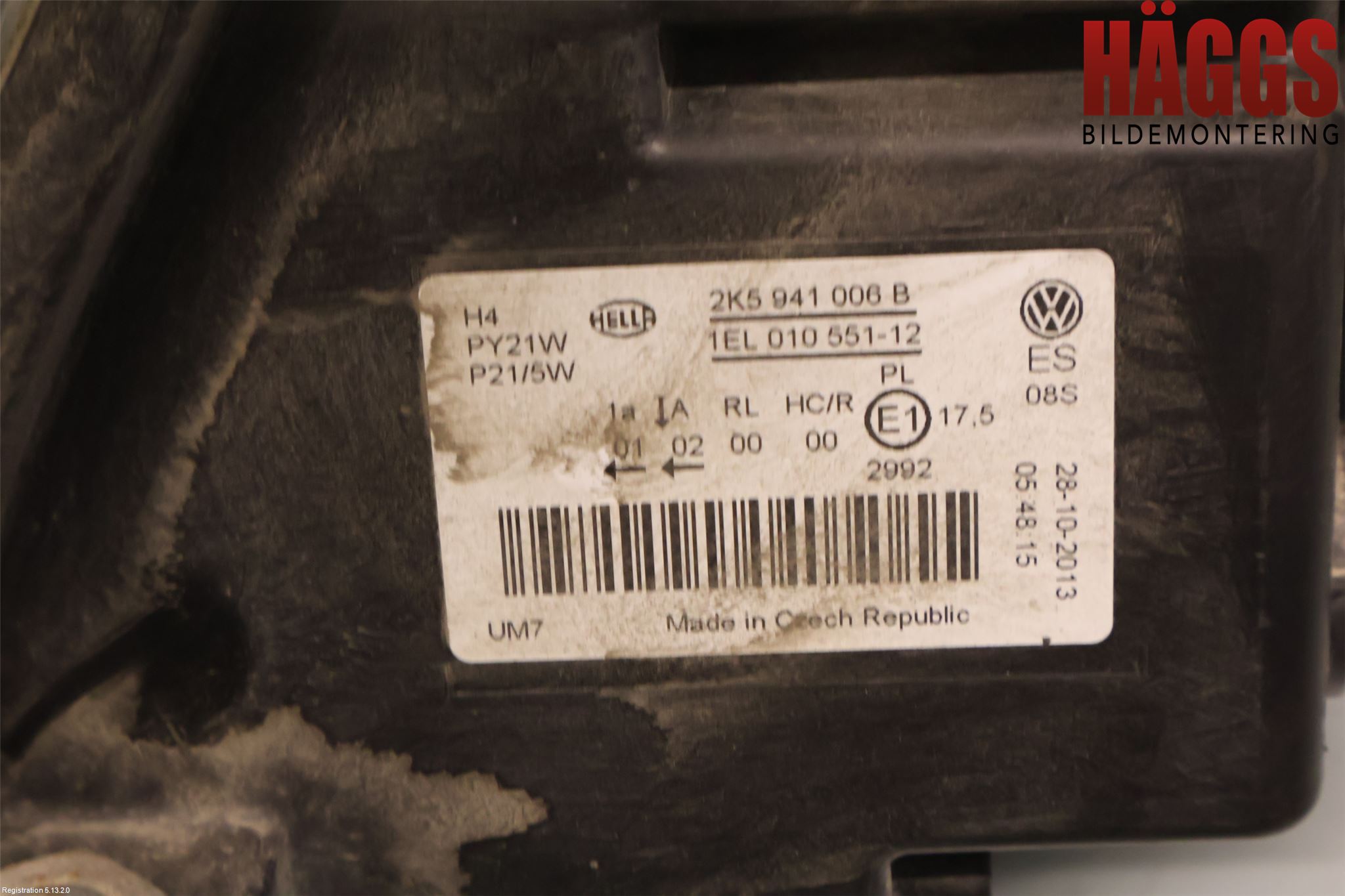 Volkswagen VW CADDY 11-15 Strålkastare Höger
