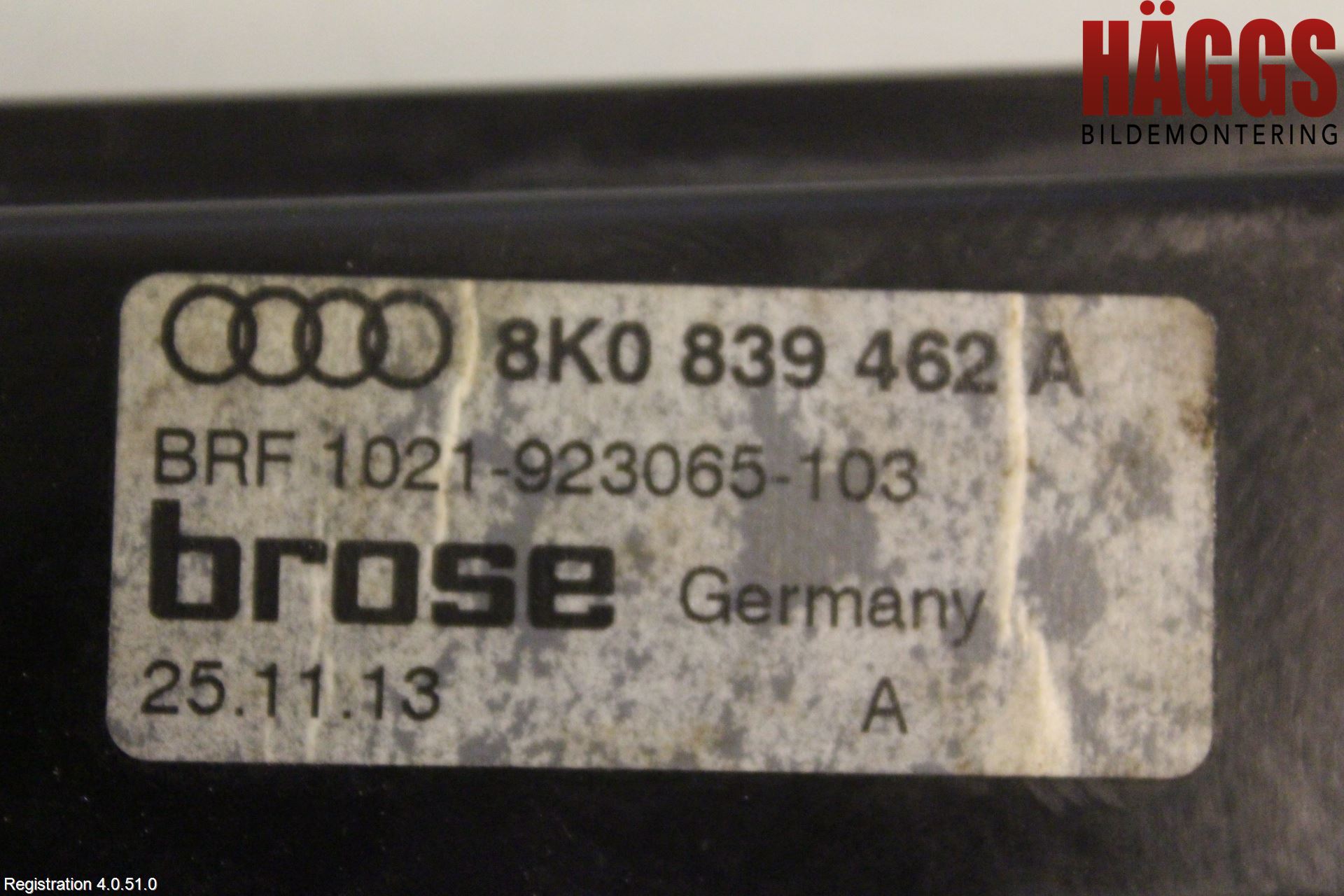 Audi A4 12-15 Fönsterhissmekanism